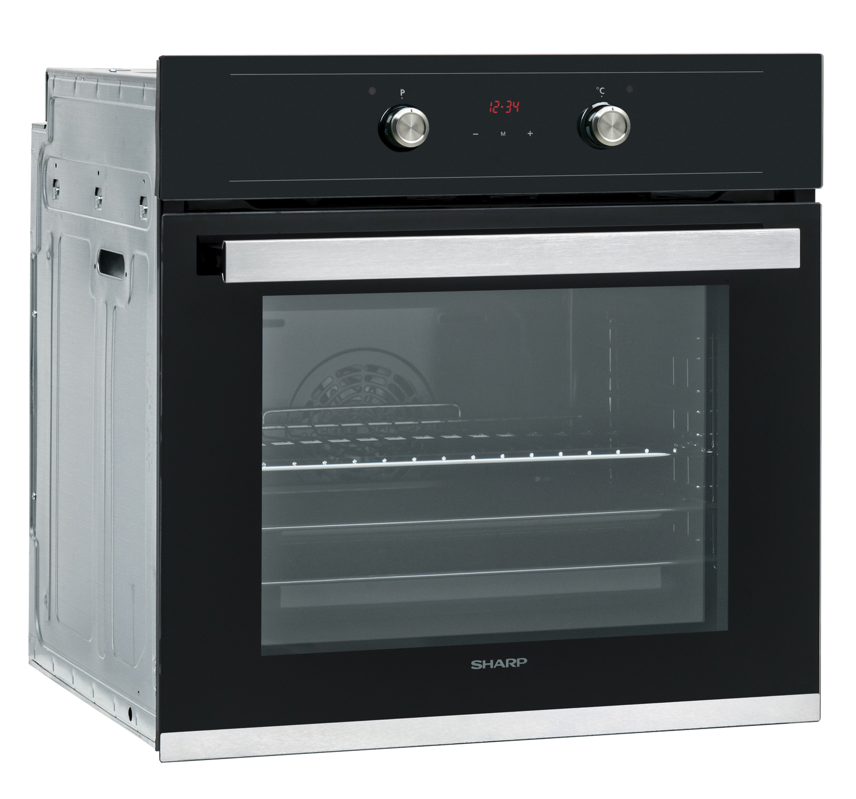 Sharp K-60D22BM1-EU Built-In 69lt. Standard Fan Assisted Oven, Black