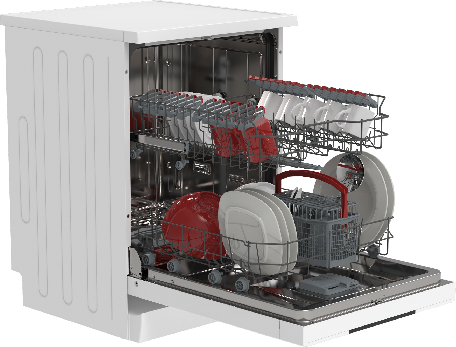 SHARP QW-NA1BF47EW Freestanding 60cm Dishwasher 13PS 47 db E Class