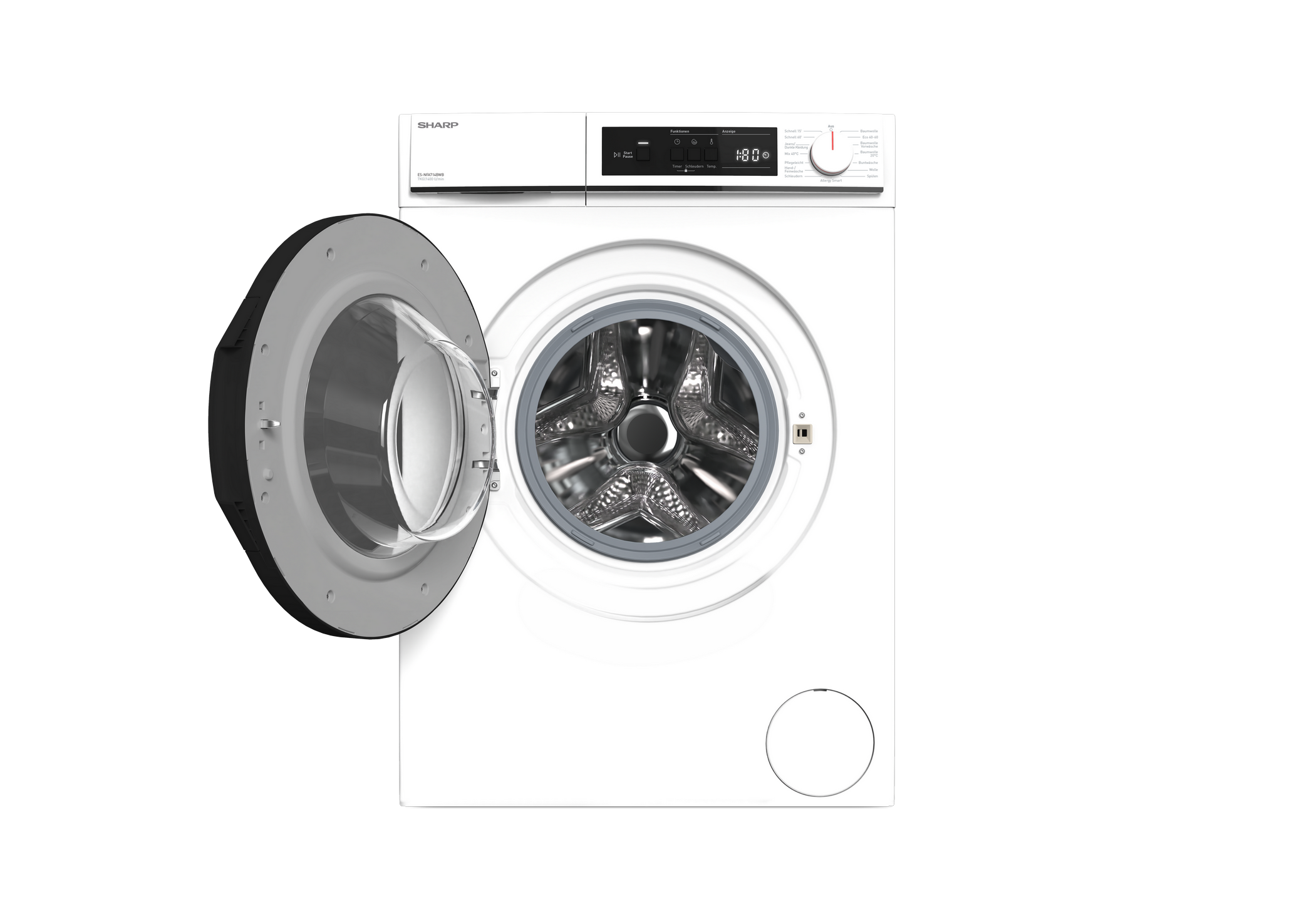 SHARP ES-NFA714BWB-DE Freestanding Washing Machine 7 kg 1400 RPM B Class