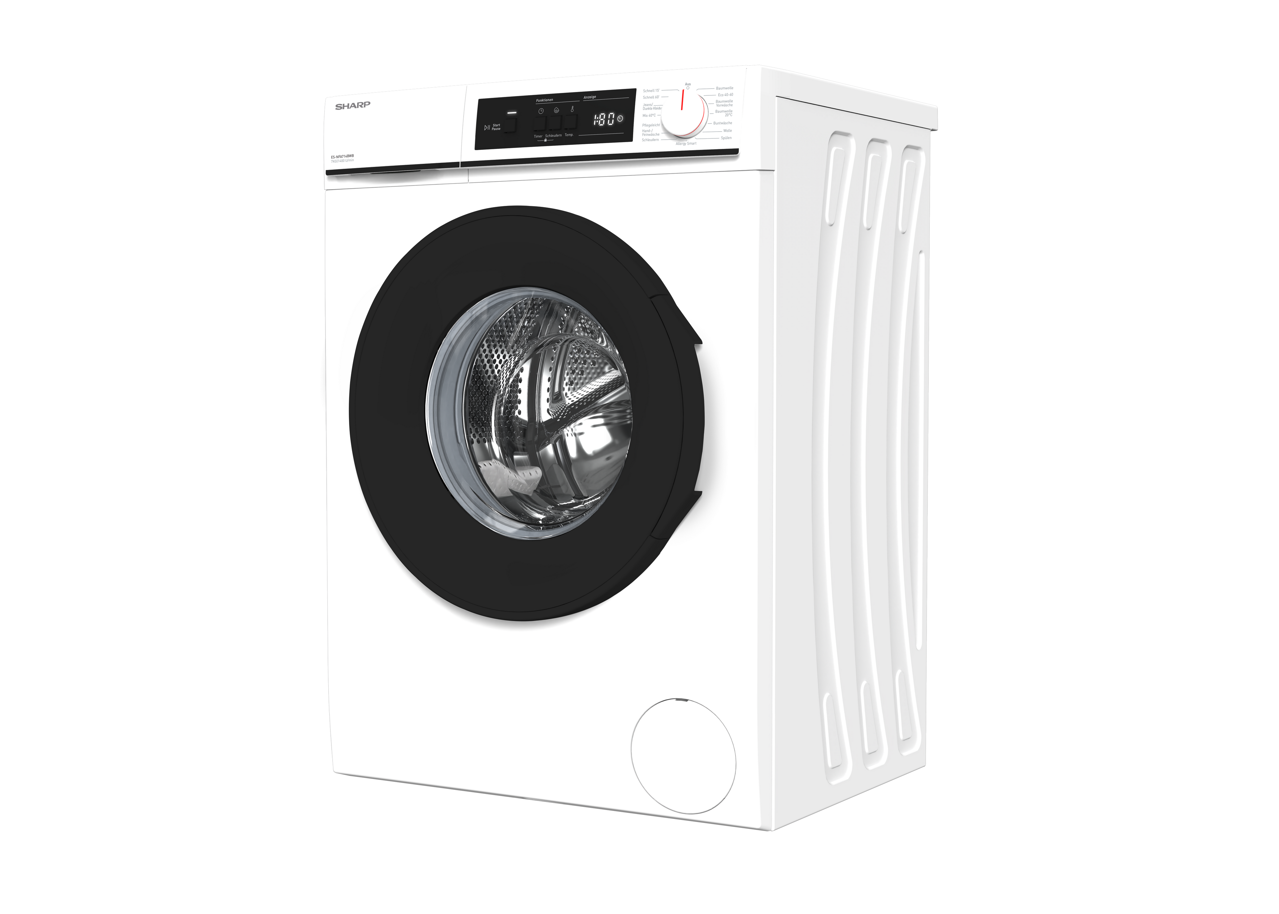 SHARP ES-NFA714BWB-DE Freestanding Washing Machine 7 kg 1400 RPM B Class