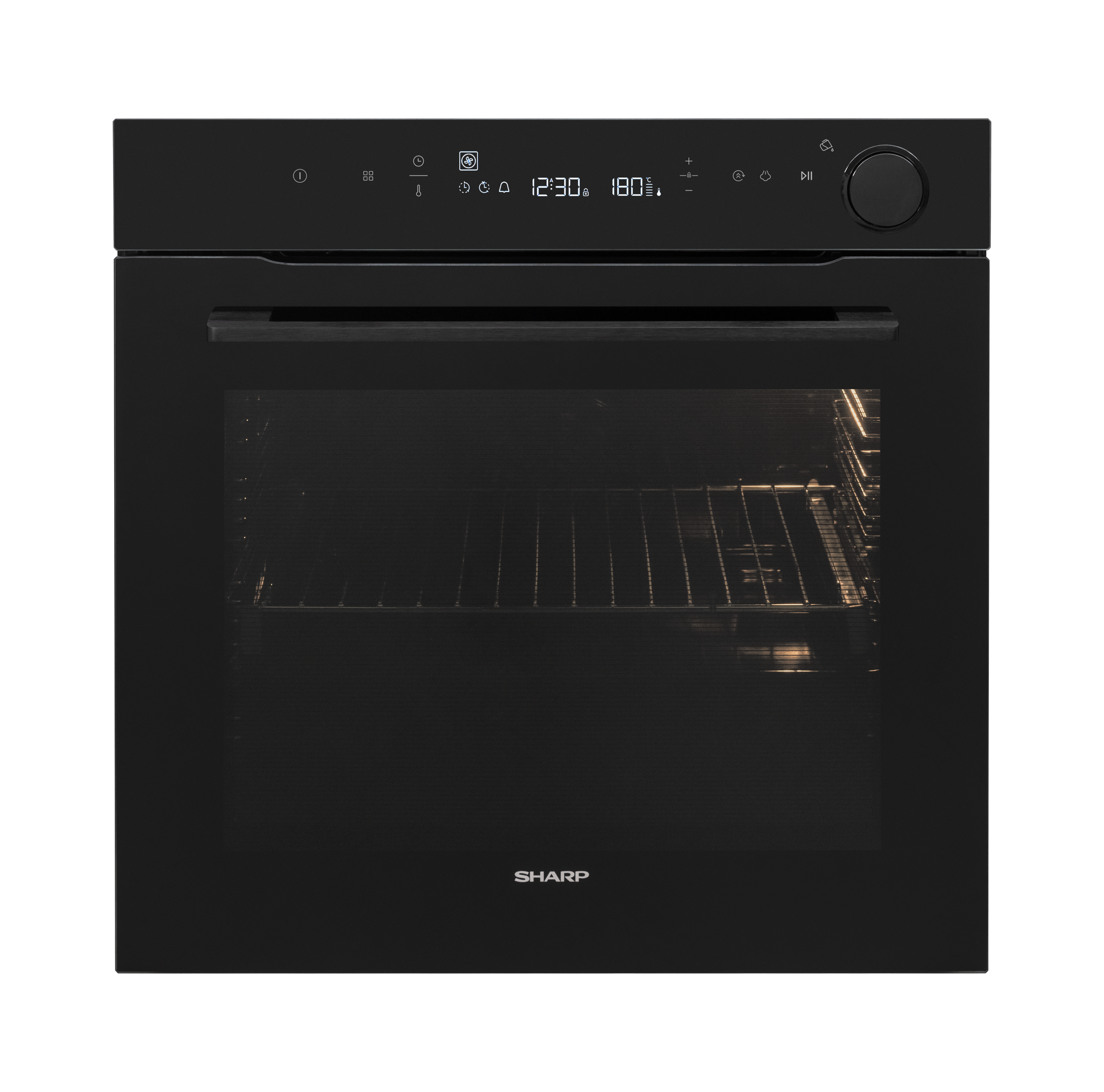 Sharp KA-73G68BNH-PL Built-In 78lt. Steam Assisted Multifunction Oven, Pure Black
