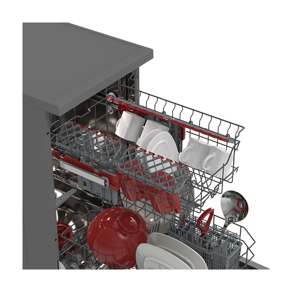 SHARP QW-NS1CF49EI-ES Freestanding 45 cm Dishwasher 10 PS 49 db E Class with MicroBan Technology