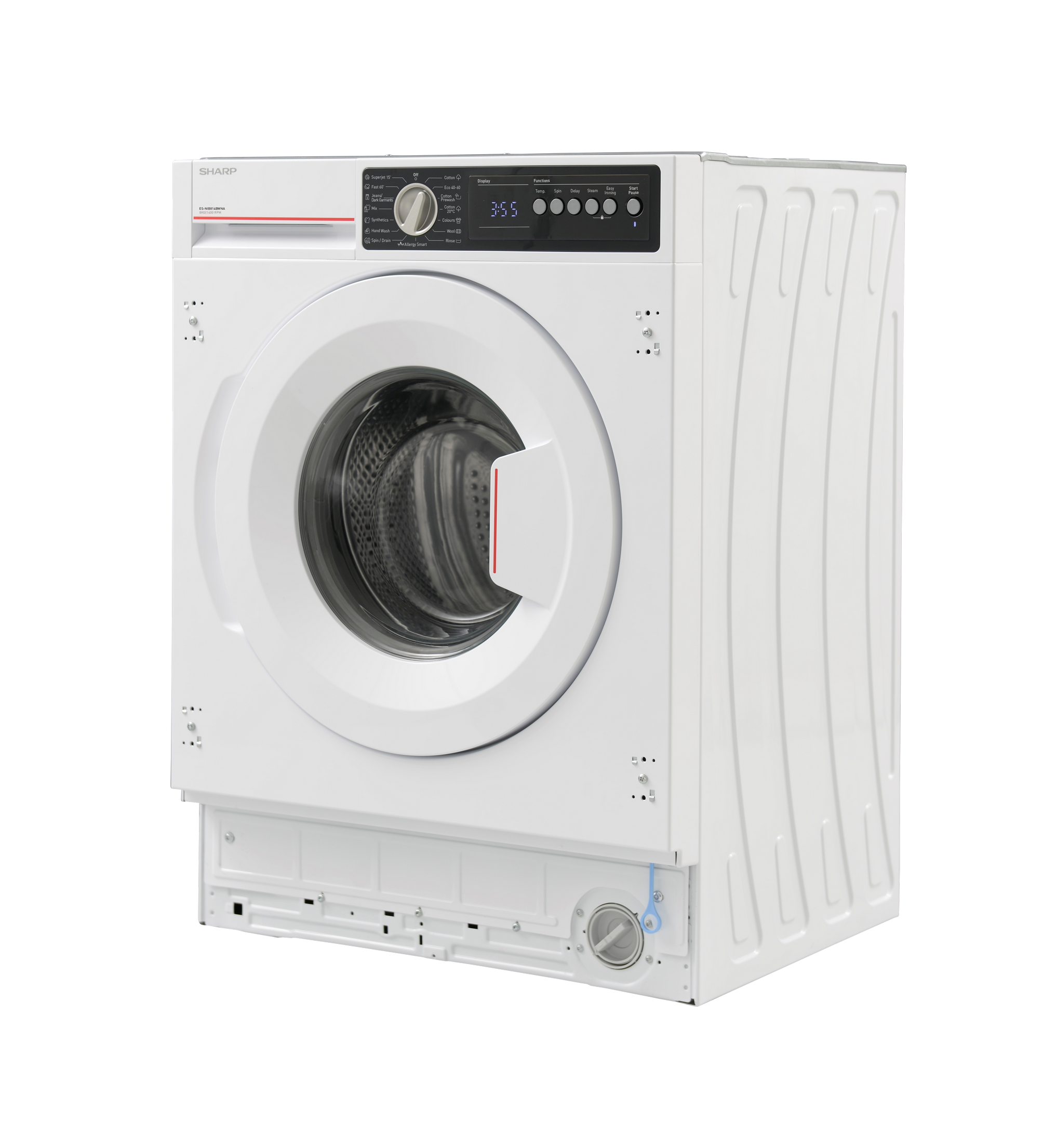 SHARP ES-NIB814BWNA-EE Integrated Washing Machine 8 kg 1400 RPM A Class