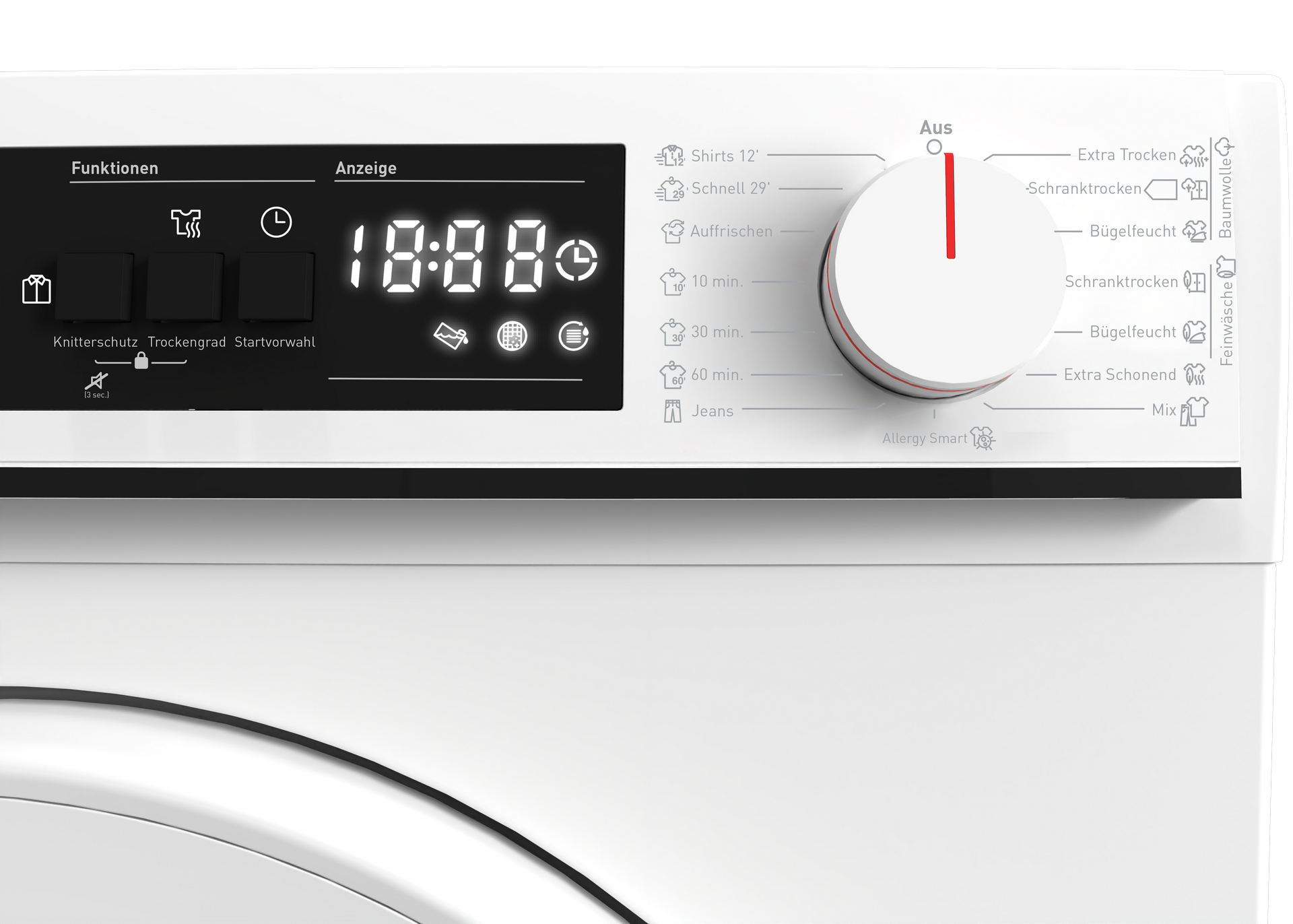 SHARP KD-NCA8S7PW91-DE Freestanding Tumble Dryer 8 kg B Class