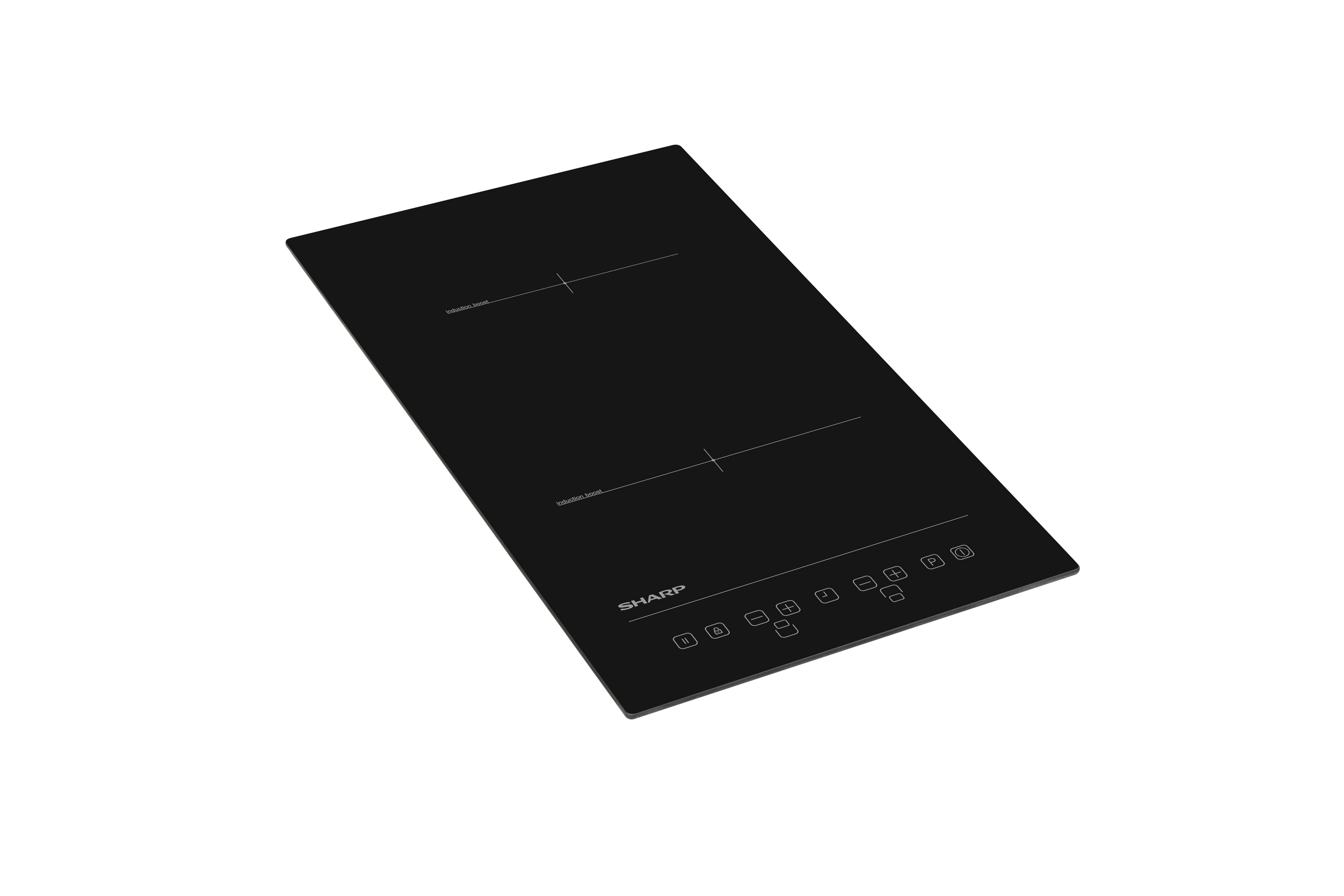 Sharp KH-3I25NT0K-EU Built-In 30cm Induction Hob, Toggle Touch Control