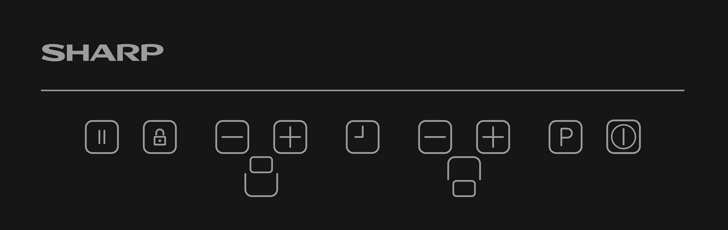 Sharp KH-3I25NT0K-EU Built-In 30cm Induction Hob, Toggle Touch Control