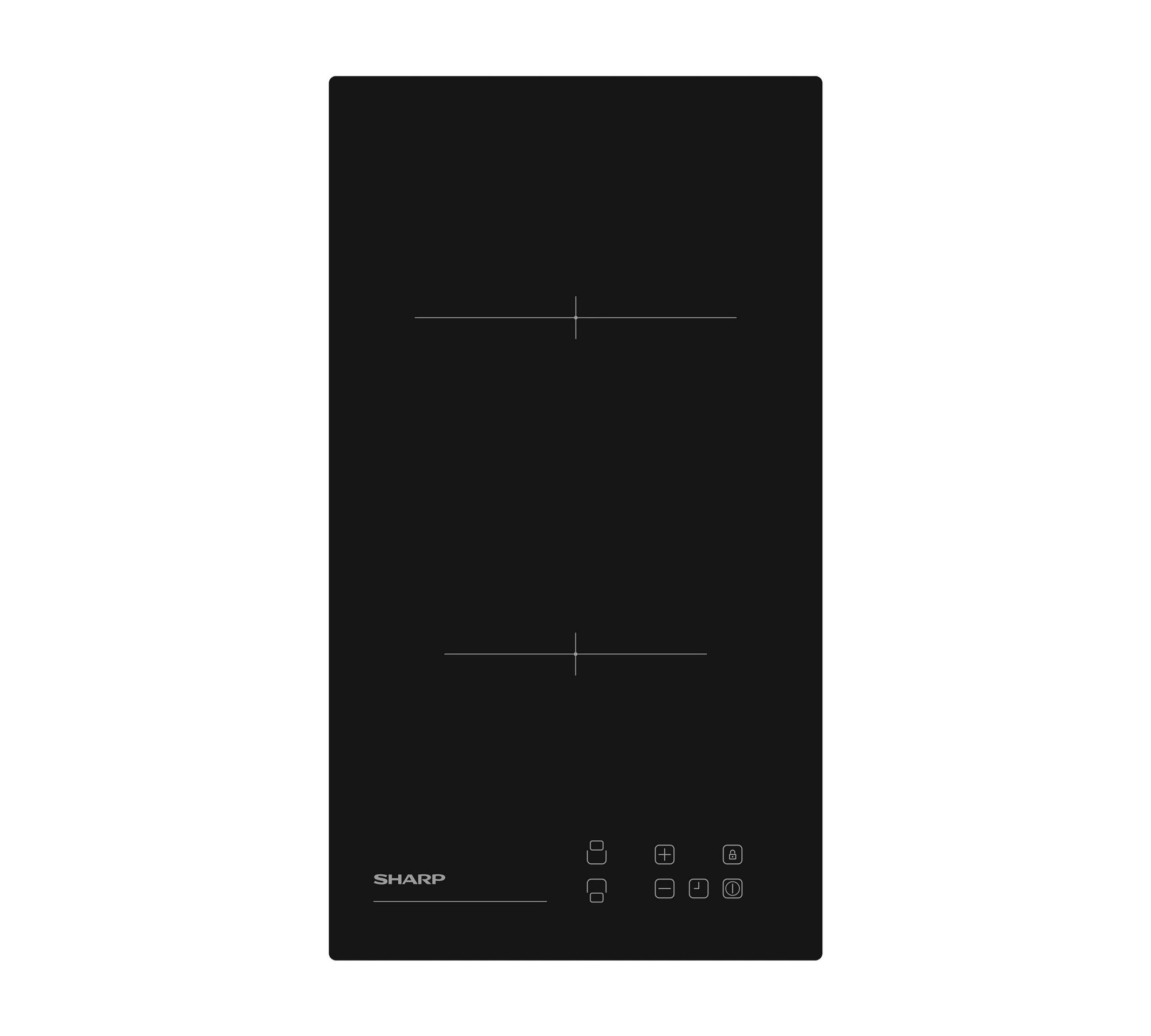 Sharp KH-3V19NT0K-EU Built-In 30cm Vitroceramic Hob, Toggle Touch Control