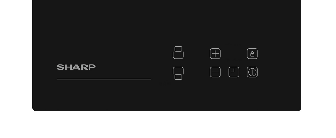 Sharp KH-3V19NT0K-EU Built-In 30cm Vitroceramic Hob, Toggle Touch Control