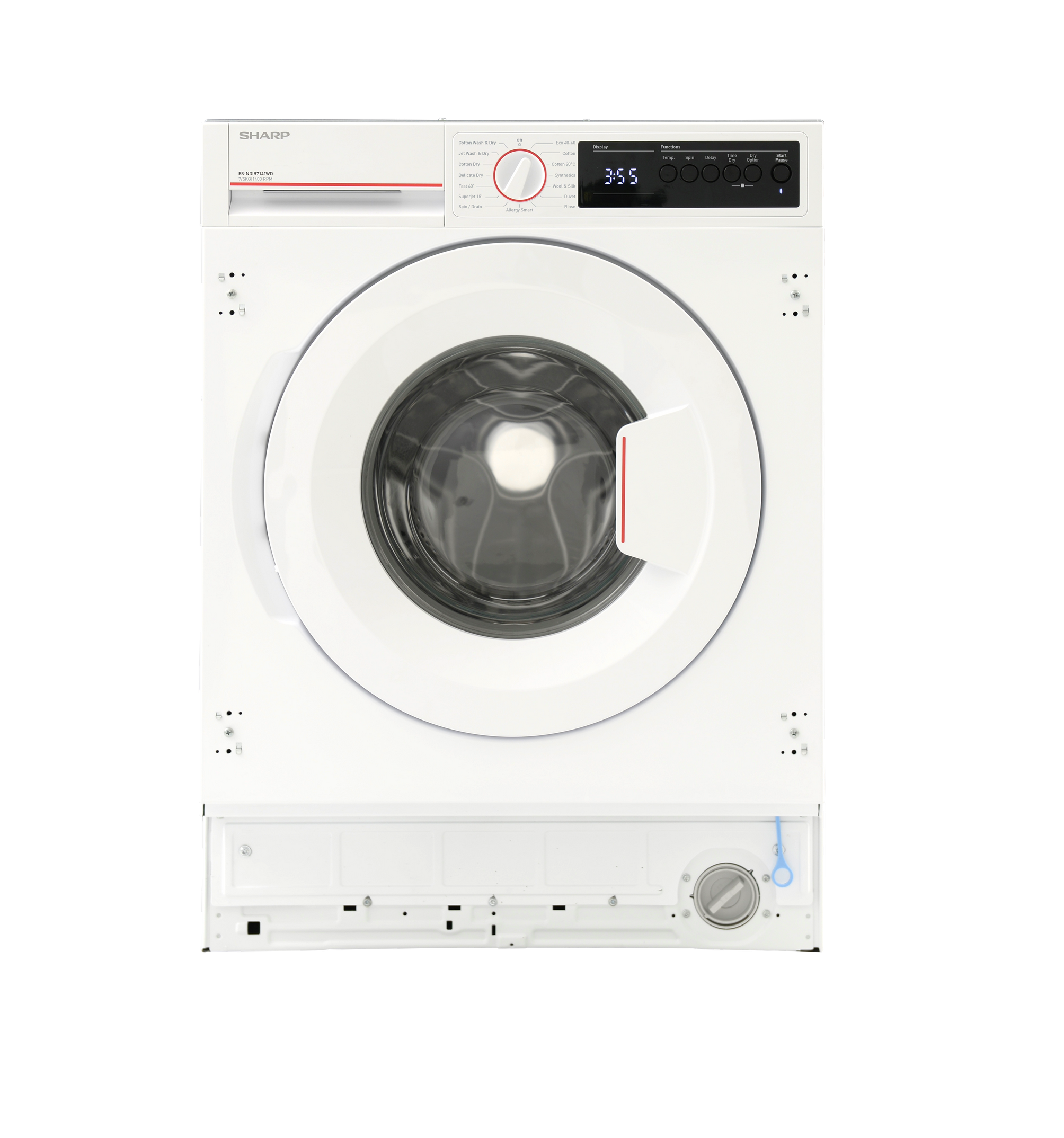 SHARP ES-NDIB7141WD-EN Integrated Washer Dryer 7 / 5 kg 1400 RPM E Class
