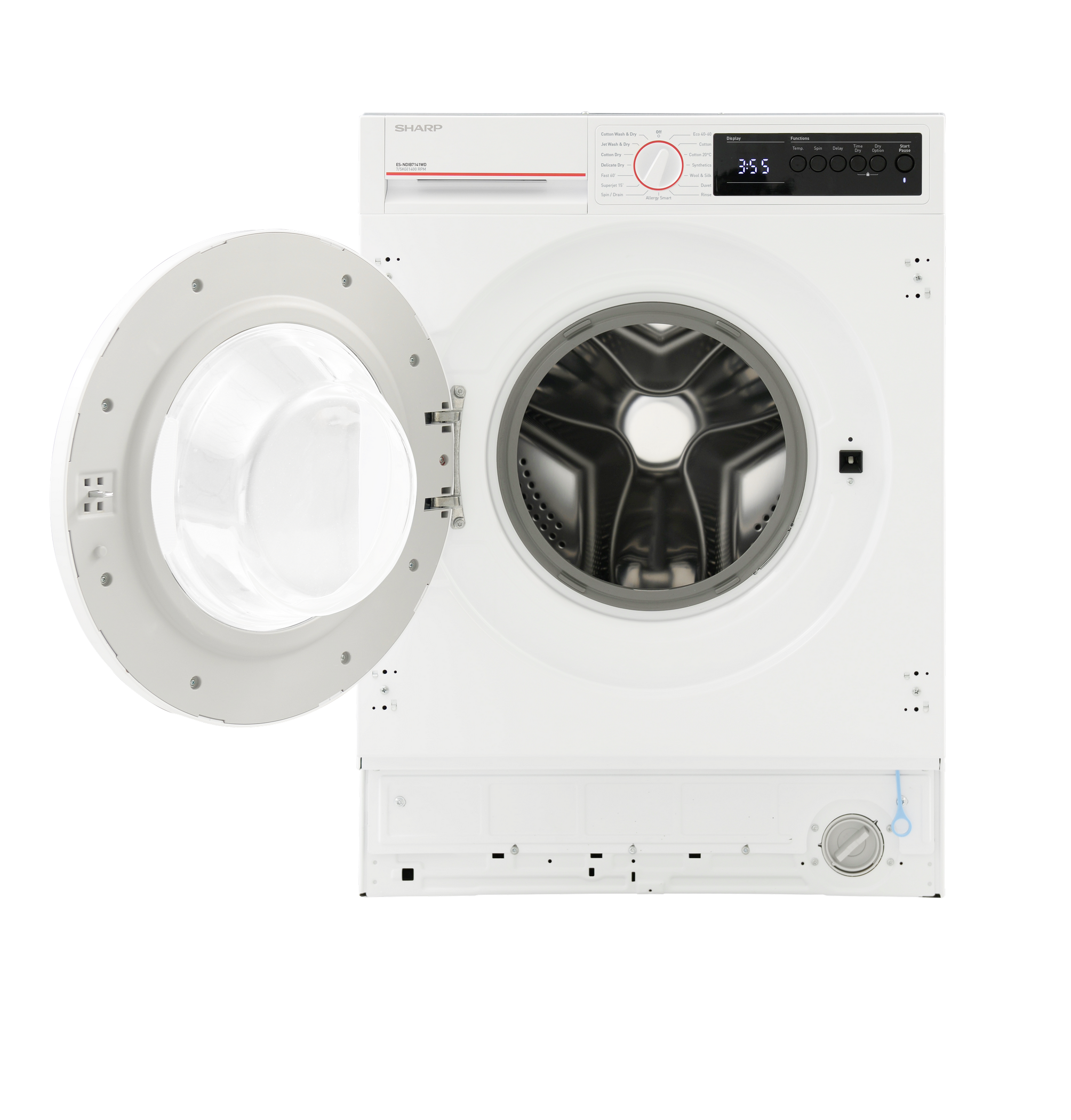 SHARP ES-NDIB7141WD-EN Integrated Washer Dryer 7 / 5 kg 1400 RPM E Class