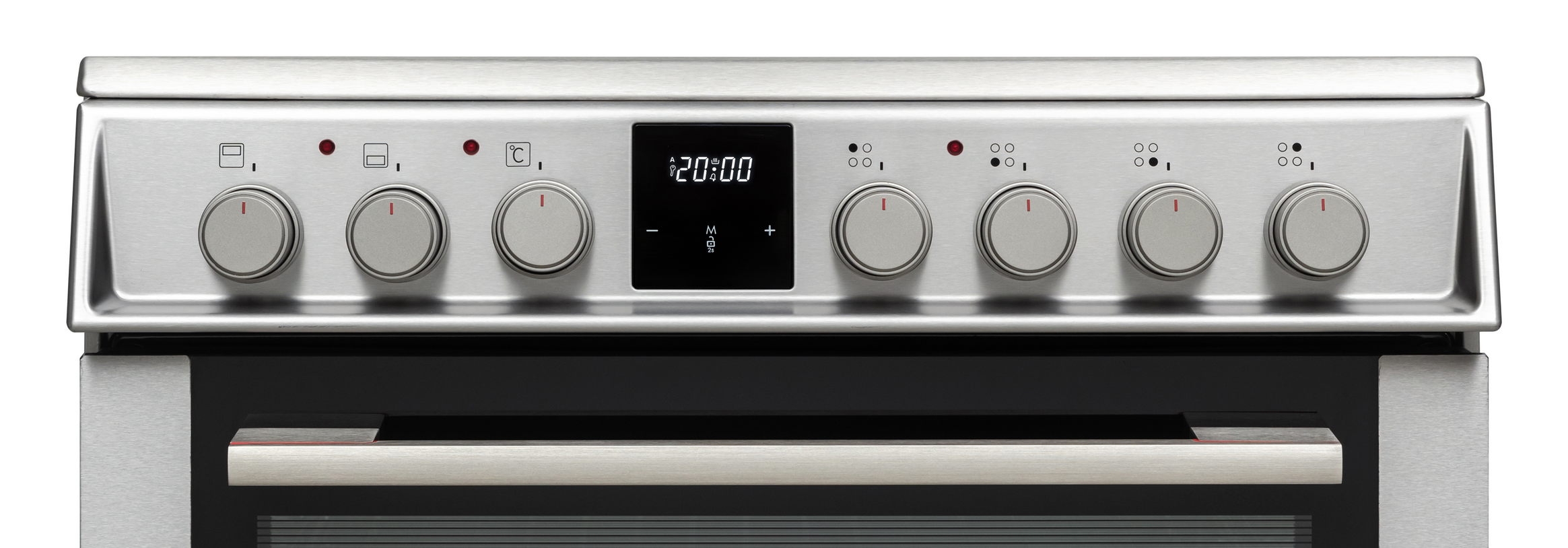 Sharp KF-66DVDD04IM1K-EN 60x60cm Freestanding Vitroceramic Double Oven, Inox