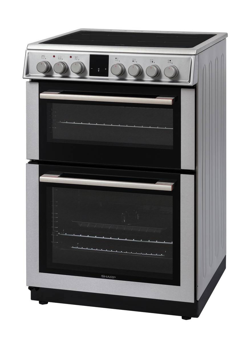 Sharp KF-66DIDD04IM1I-EN 60x60cm Freestanding Induction Double Oven, Inox