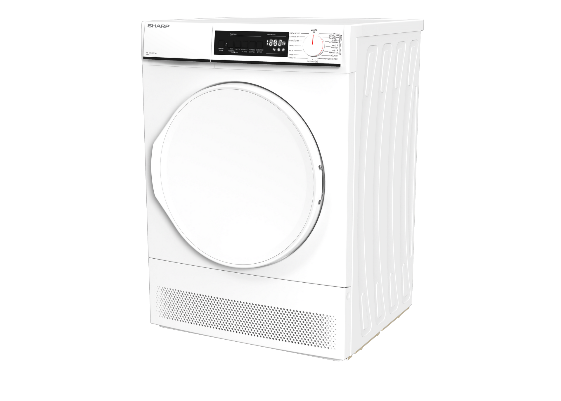 SHARP KD-NCB8S7PW91-FR Freestanding Tumble Dryer 8 kg B Class