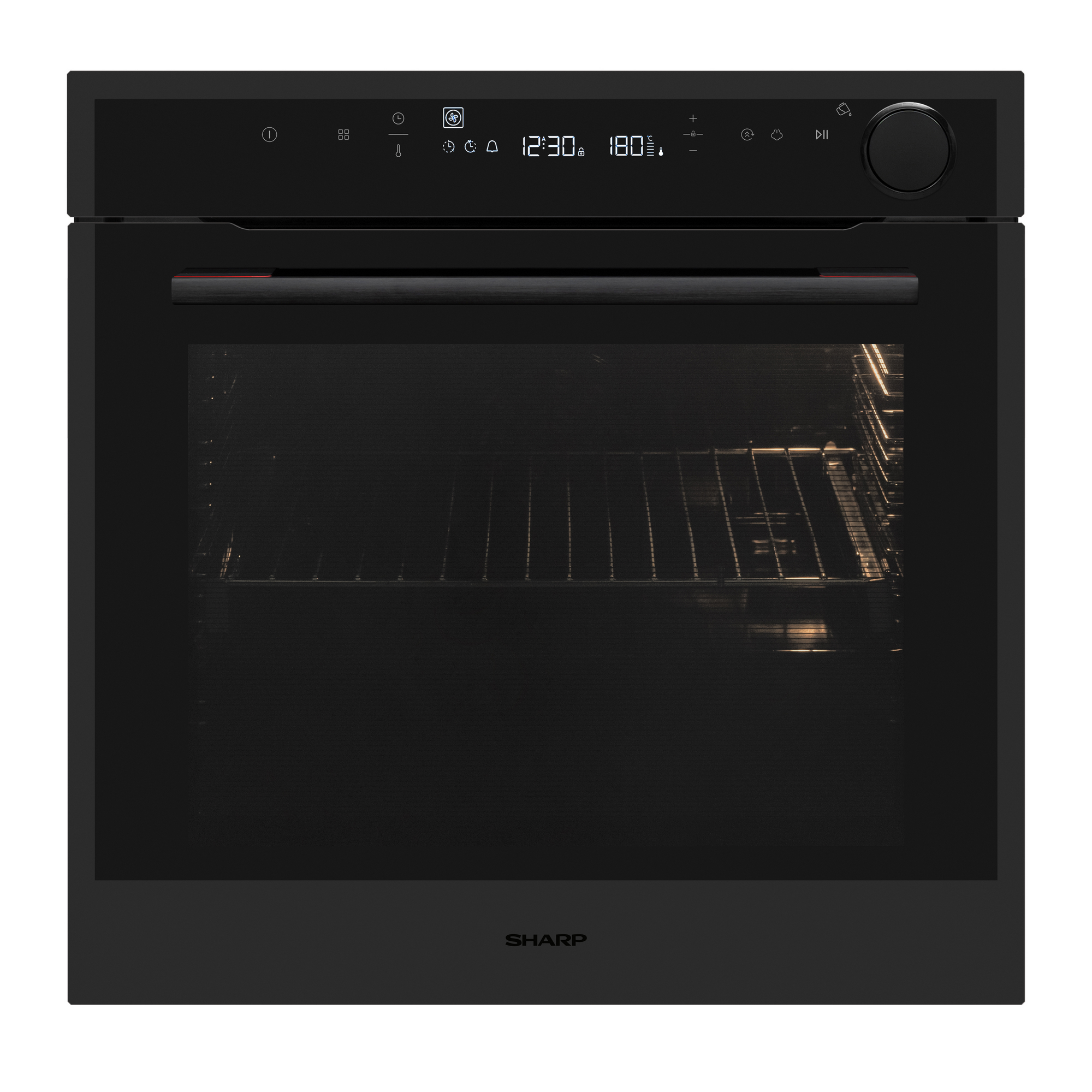 Sharp KA-73F68BNH-EU Built-In 78lt. Steam Assisted Multifunction Oven, Matte Black