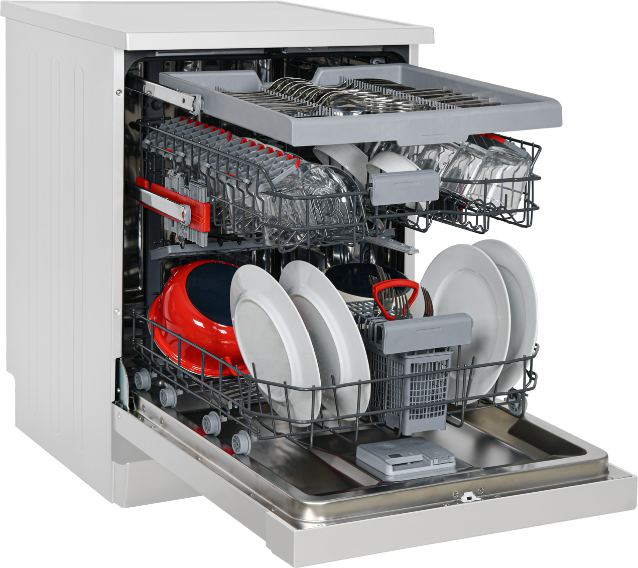 SHARP QW-NA1FF45DW Freestanding 60cm Dishwasher 16PS 45 db D Class