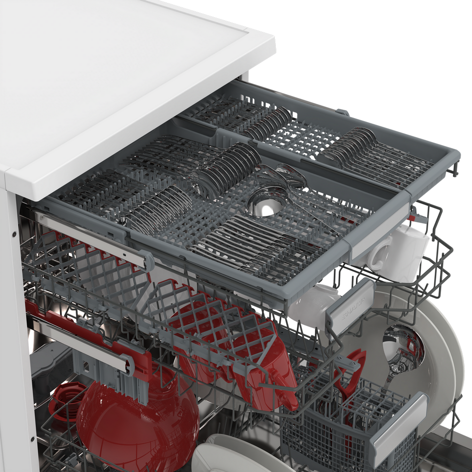 SHARP QW-NA4YF44EAW Freestanding 60cm Dishwasher 14PS 44 Db A Class