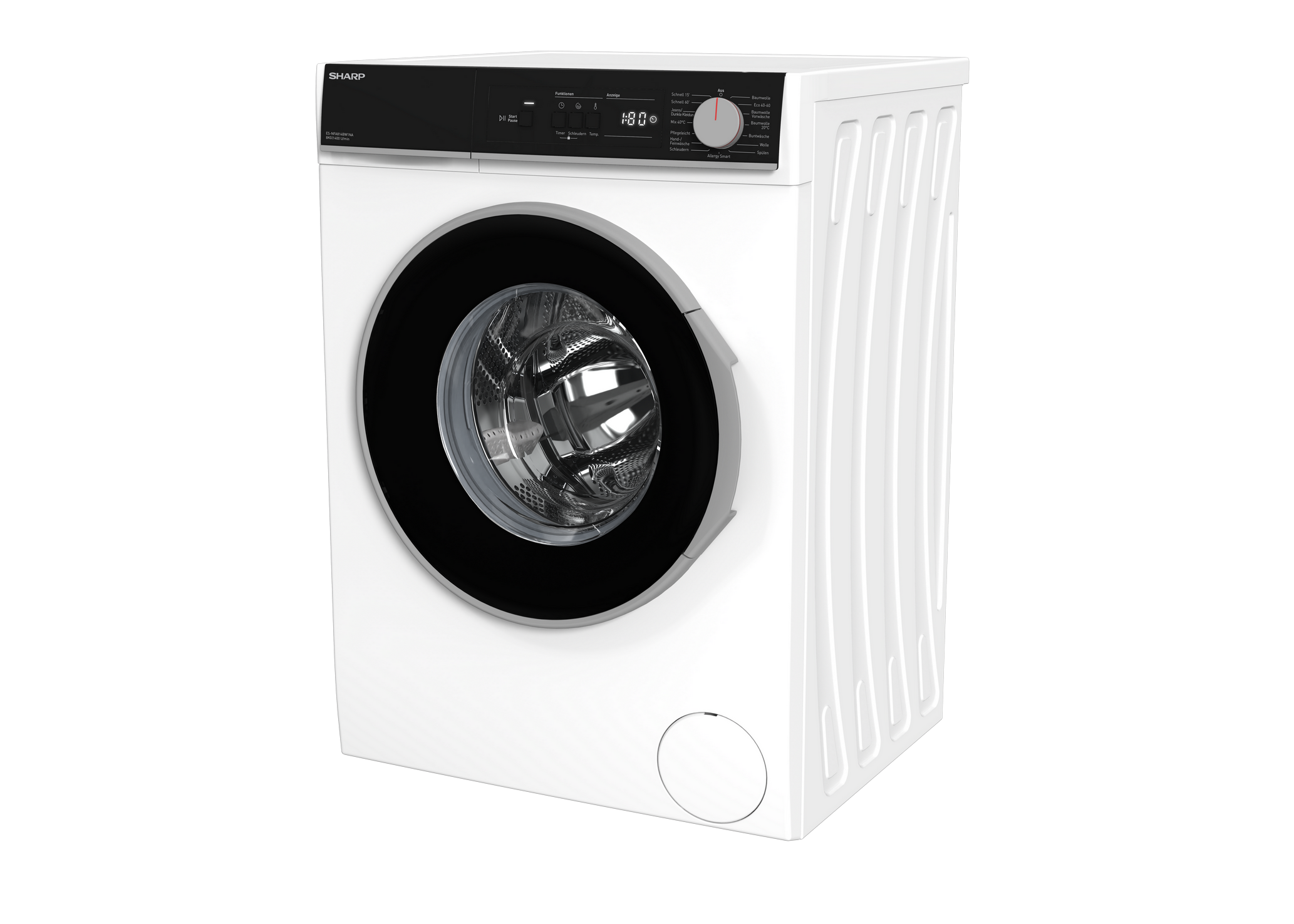 SHARP ES-NFA814BW1NA-DE Freestanding Washing Machine 8 kg 1400 RPM A Class