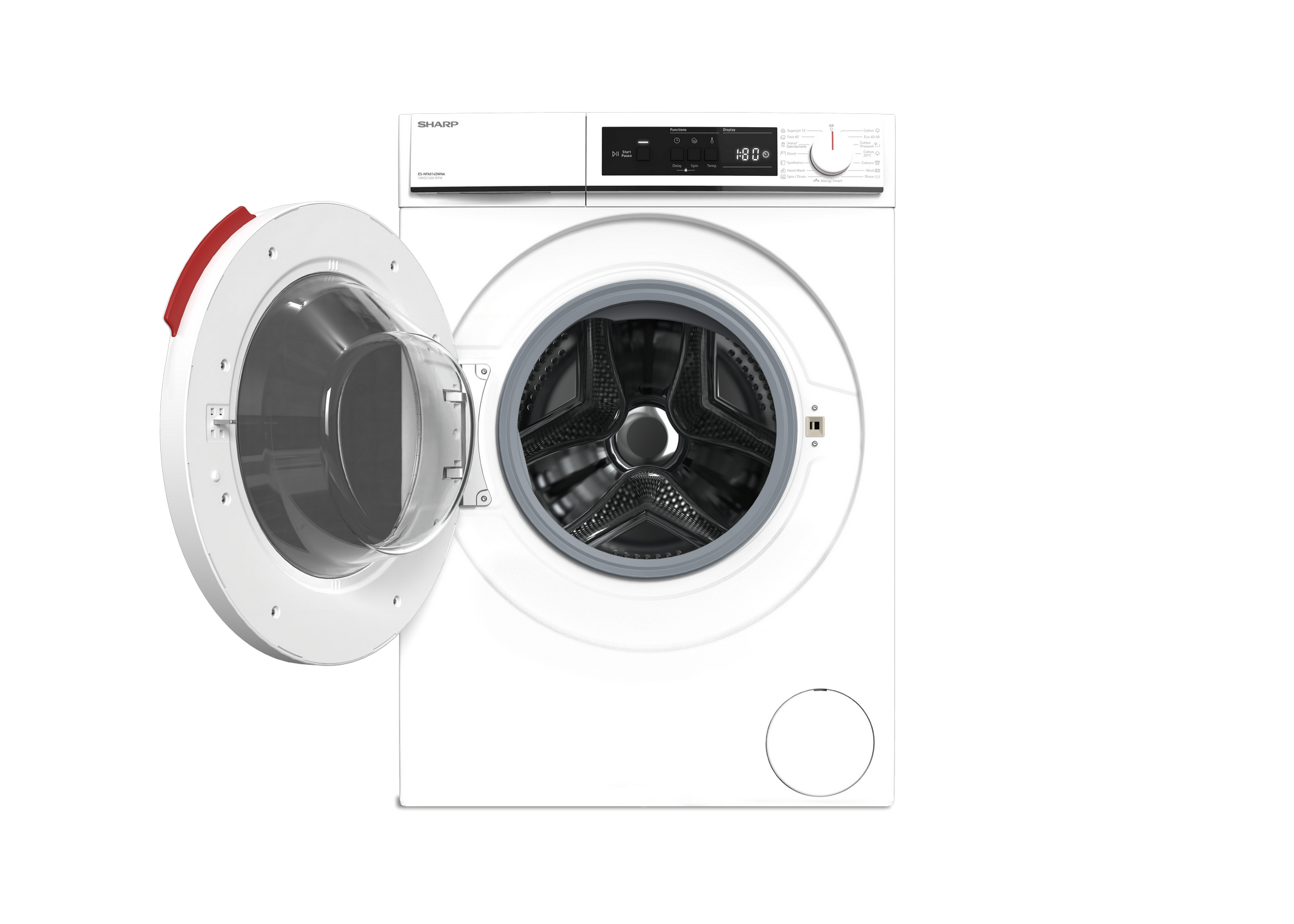 SHARP ES-NFA014DWNA-EE Freestanding Washing Machine 10 kg 1400 RPM A Class