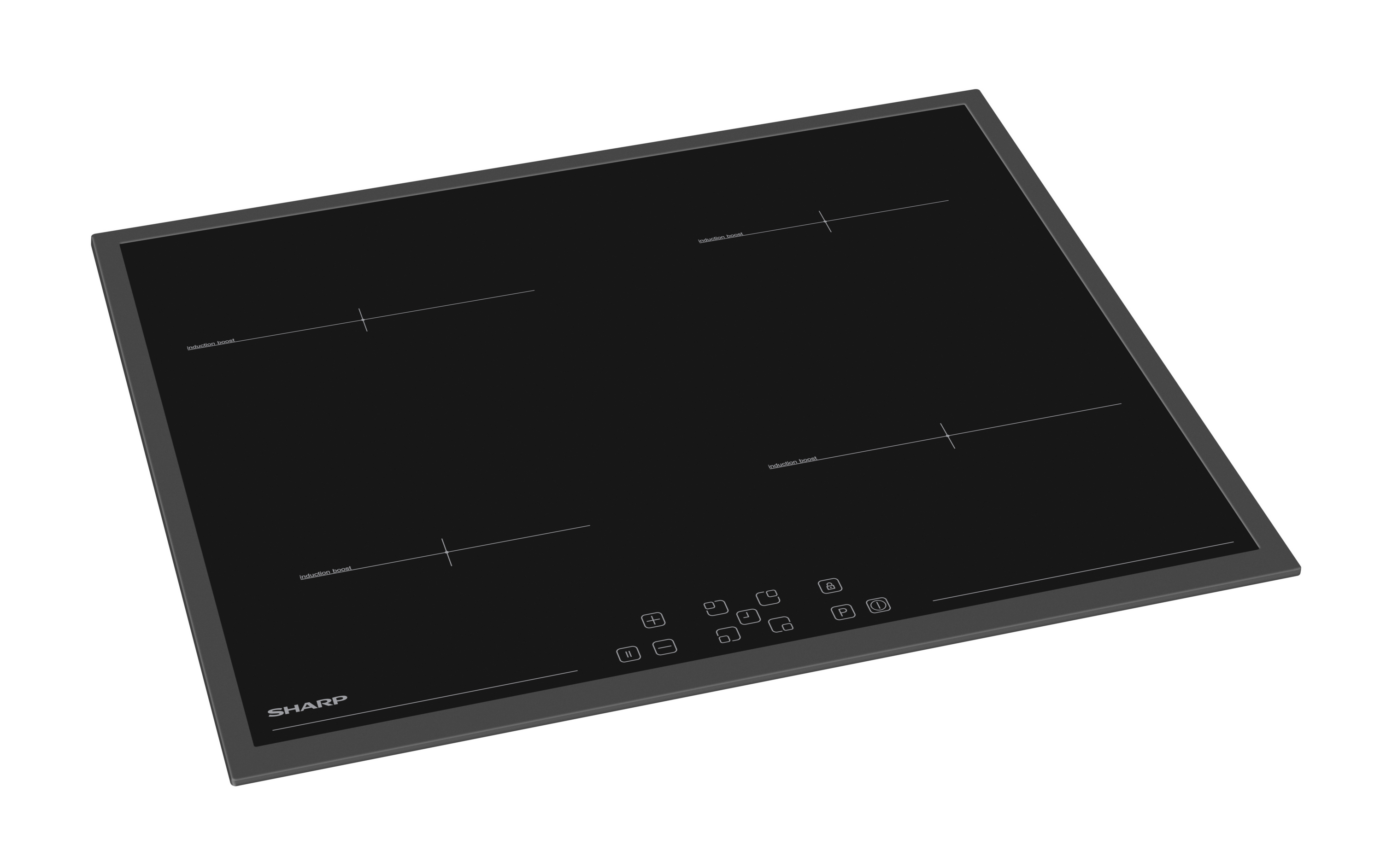Sharp KH-6I33FTXK-EU Built-In 60cm Induction Hob, Toggle Touch Control