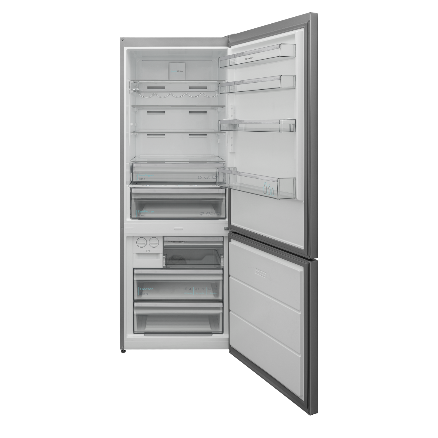 SHARP SJ-NBA34IHXPD-ES 70cm NF Kühl-Gefrierkombination