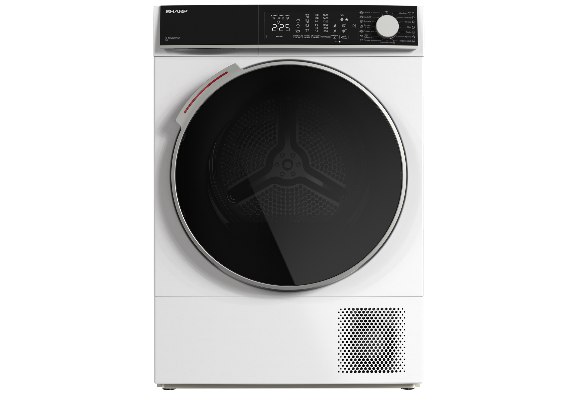 大容量sharp、8kg SHARP KD-NHL8S9GW21-ES Freestanding Tumble Dryer 8 kg A++ with Heat Pu