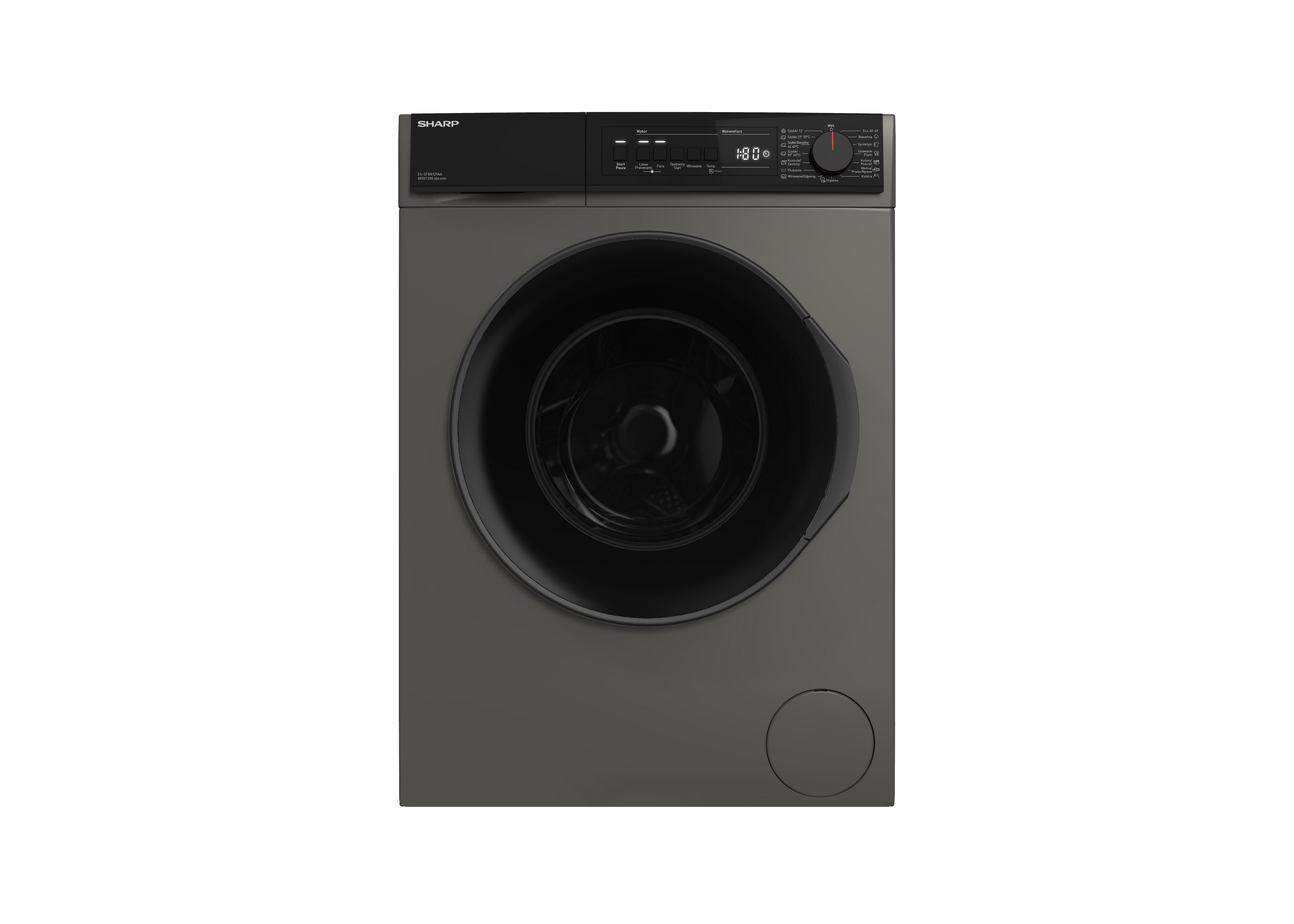 SHARP ES-SFB812YAA-PL Freestanding Washing Machine 8 kg 1400 RPM A Class