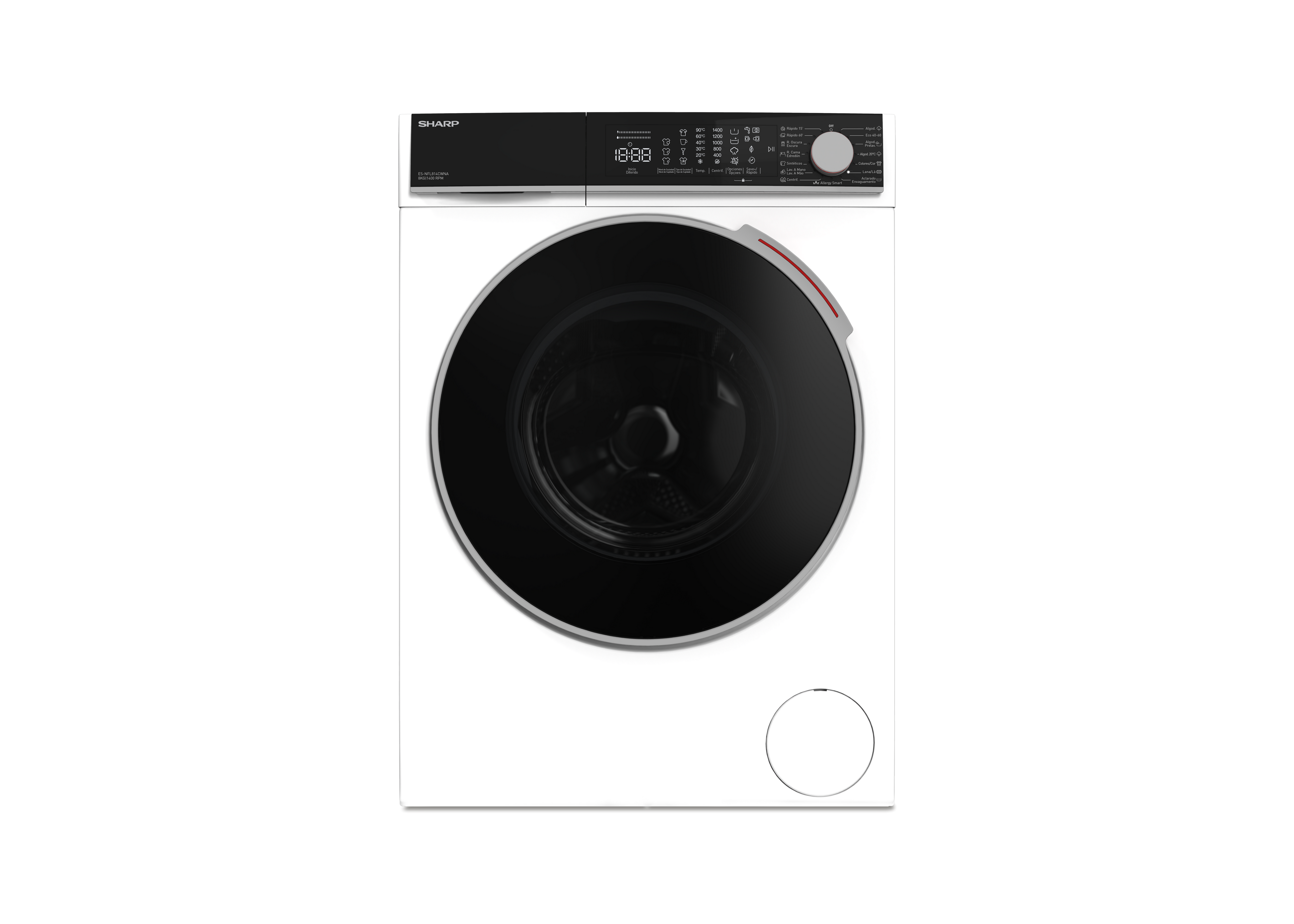 SHARP ES-NFL814CWNA-ES Freestanding Washing Machine 8 kg 1400 RPM A Class