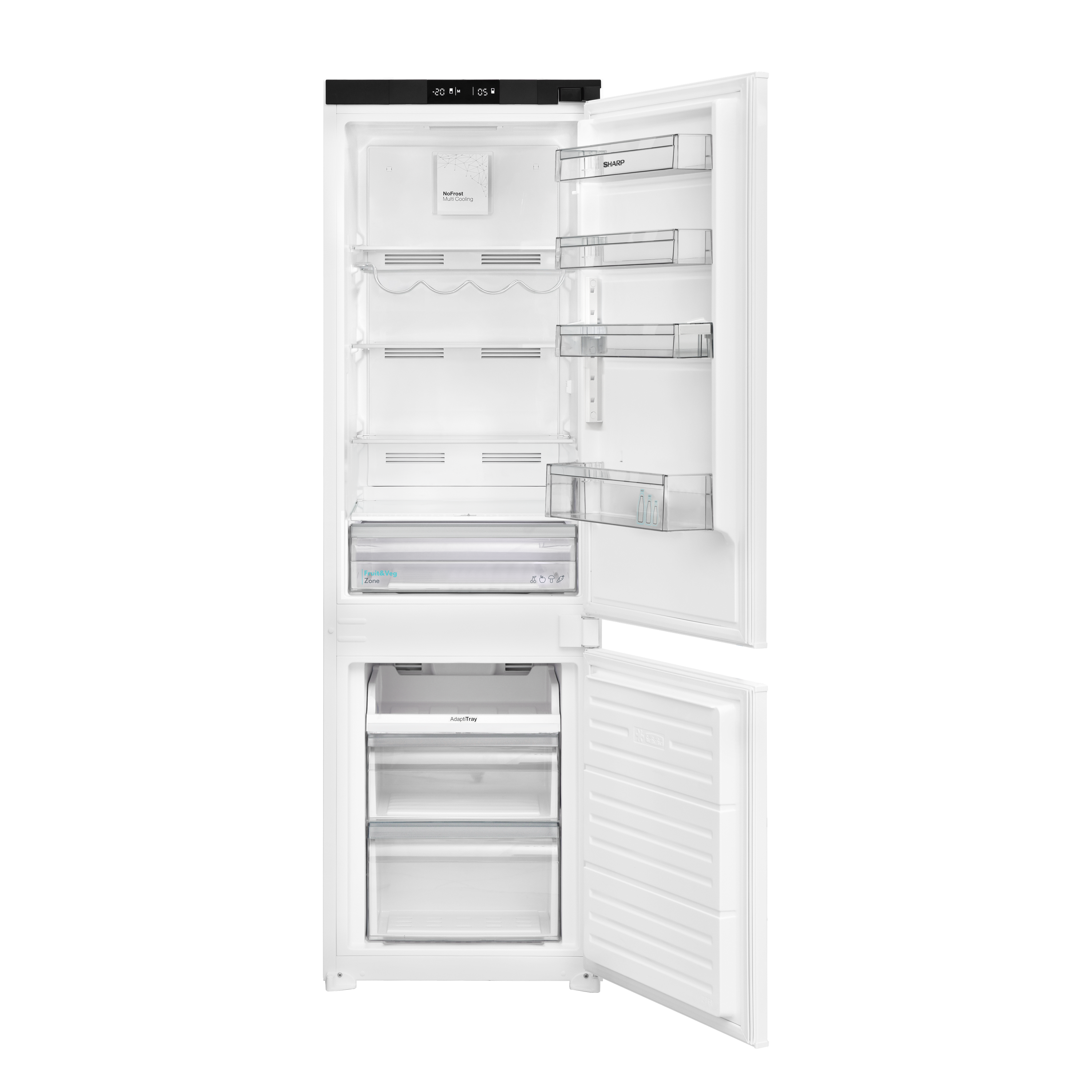 SHARP SJ-BE235E2XS-EU 54cm NF Fridge-Freezer