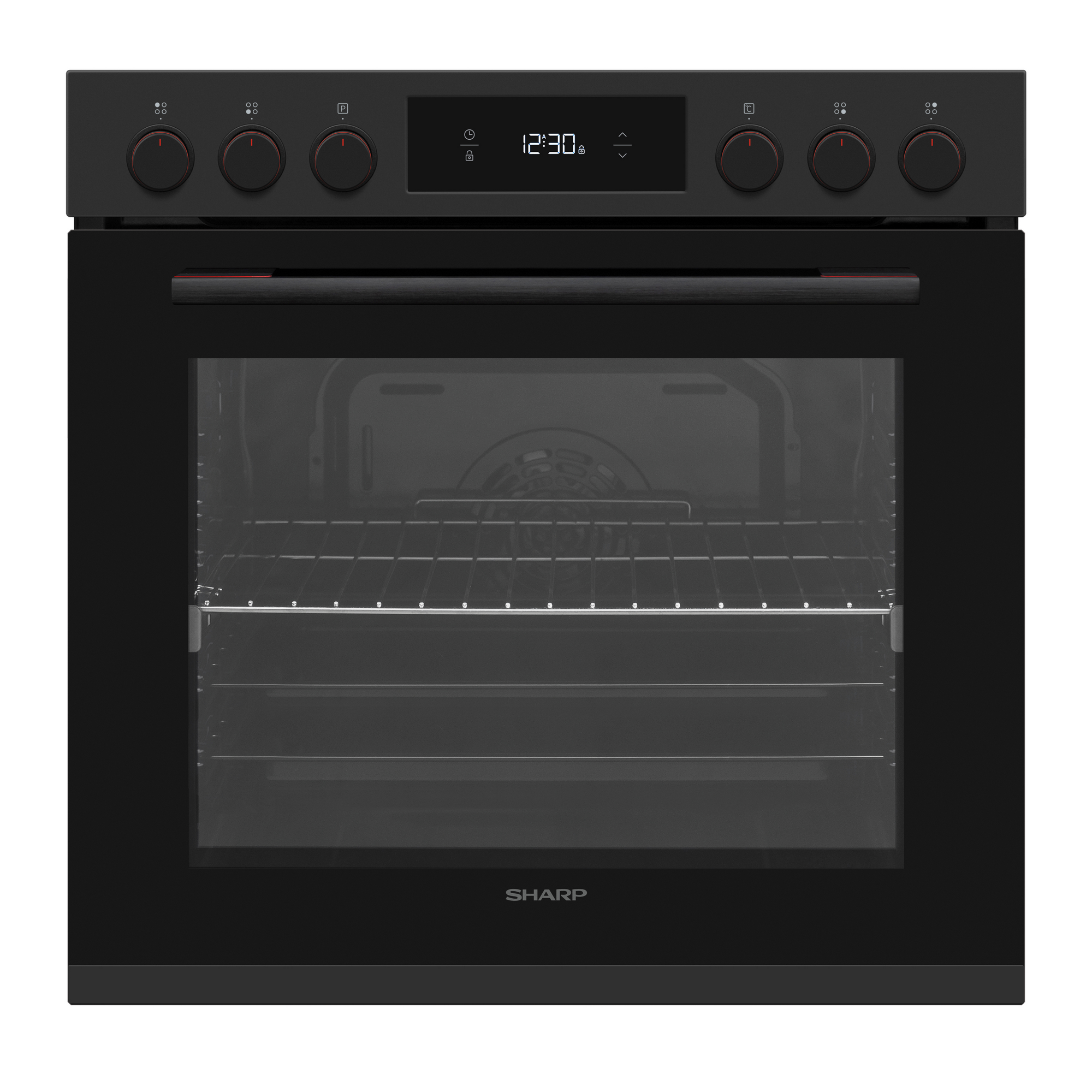 Forn multifunció polivalent integrat Sharp K-72P51BNH-EU de 78 lt, negre mat