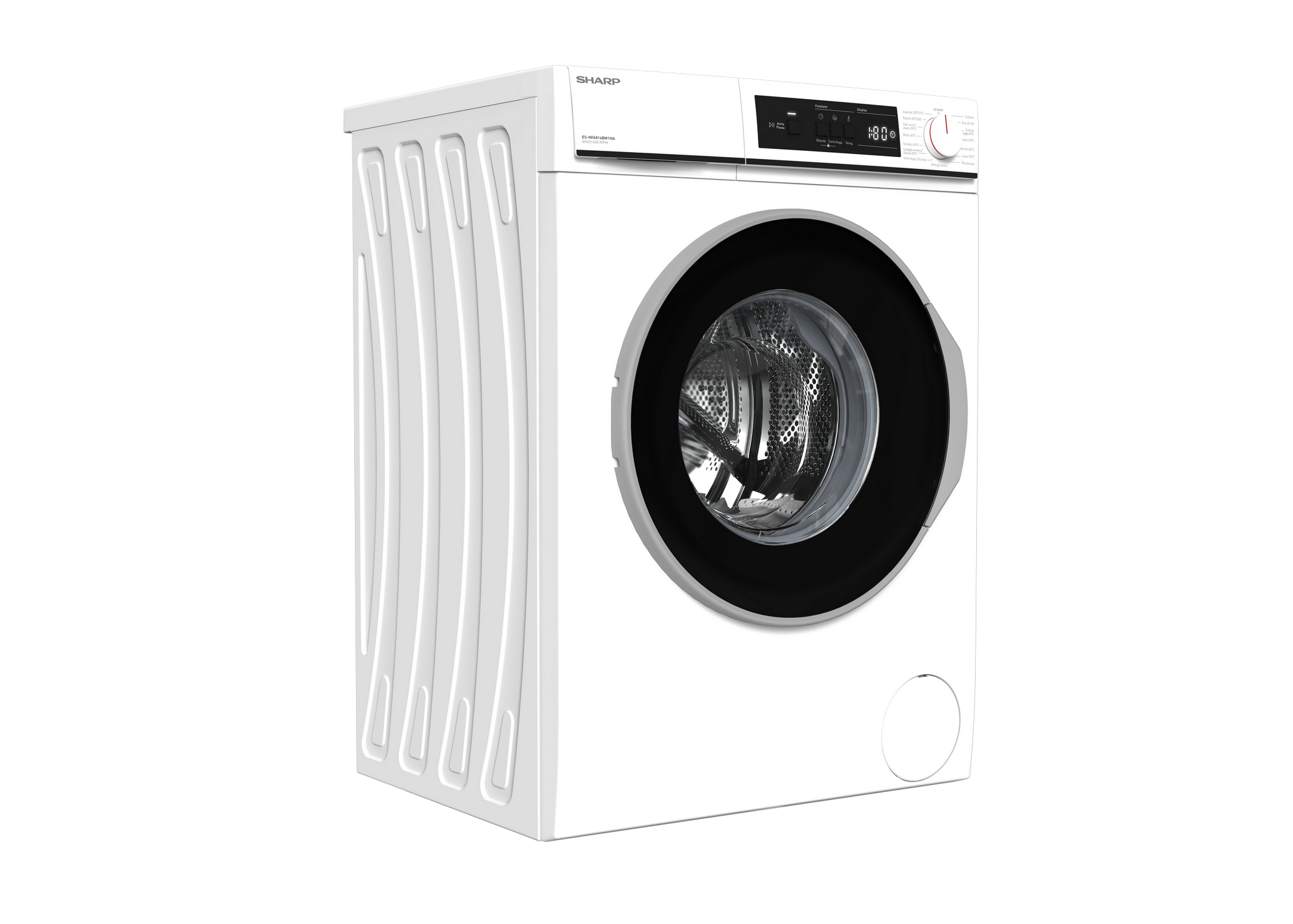 SHARP ES-NFA814BW1NA-IT Freestanding Washing Machine 8 kg 1400 RPM A Class