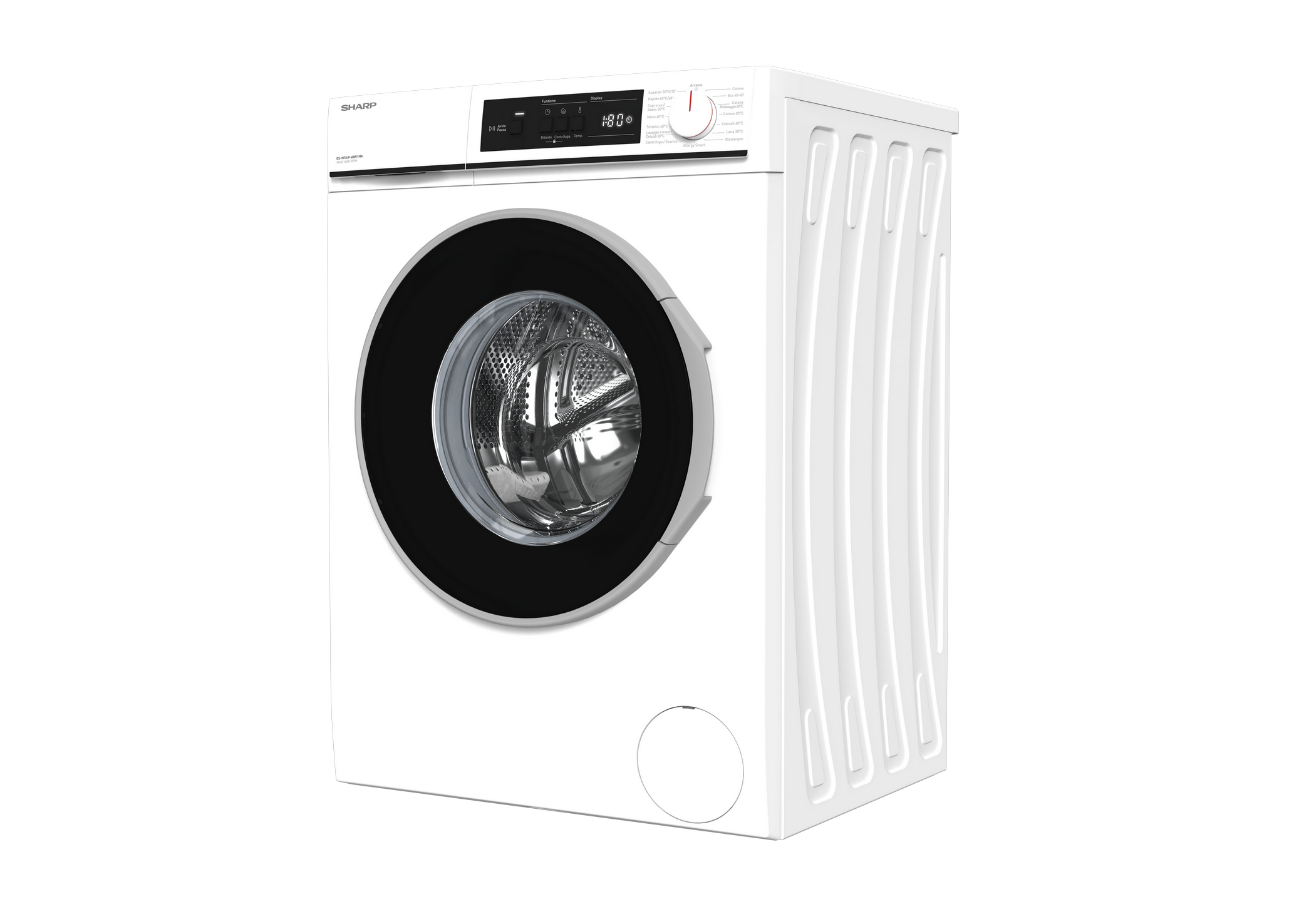 SHARP ES-NFA814BW1NA-IT Freestanding Washing Machine 8 kg 1400 RPM A Class
