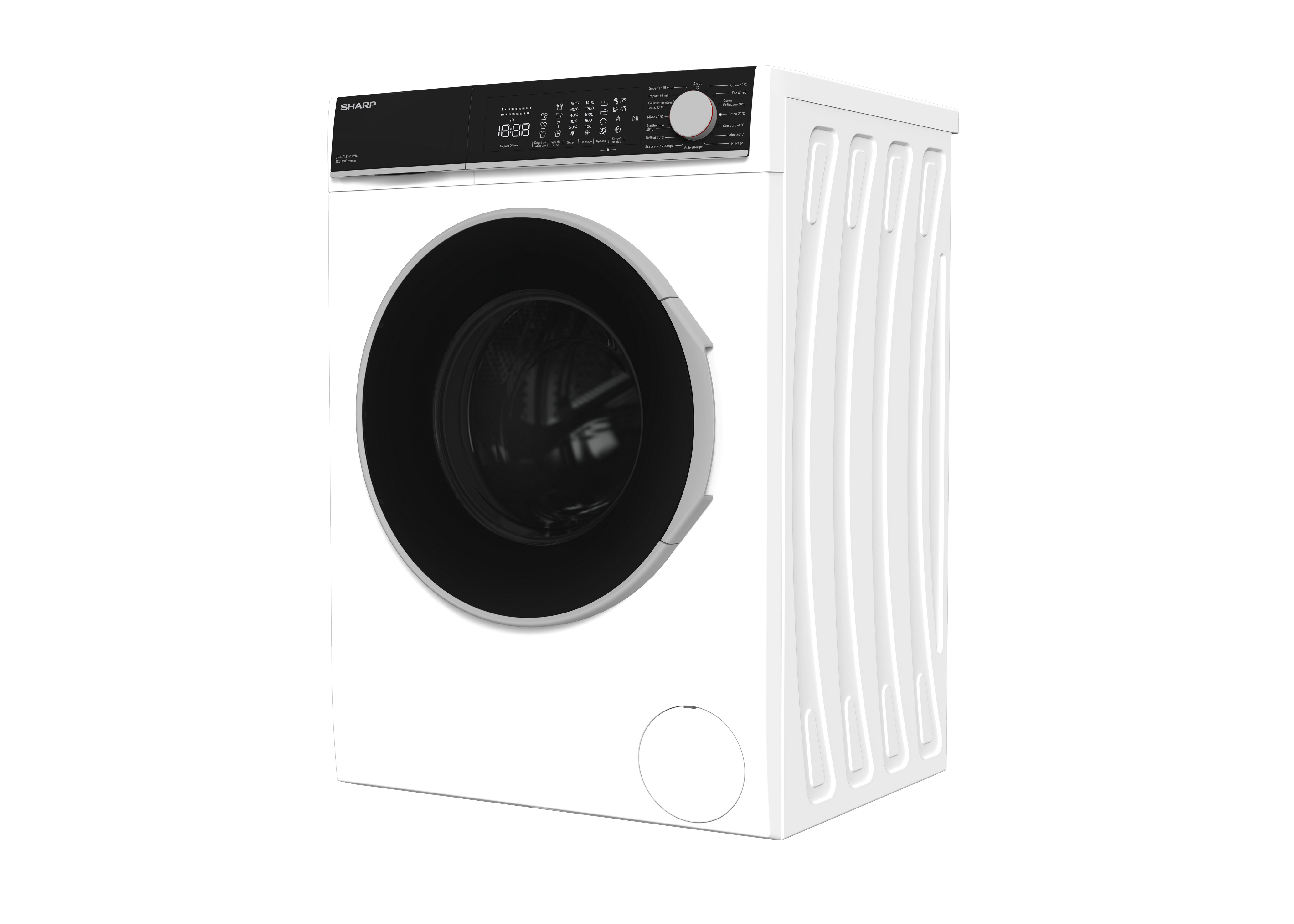 SHARP ES-NFL814AWNA-FR Freestanding Washing Machine 8 kg 1400 RPM A Class