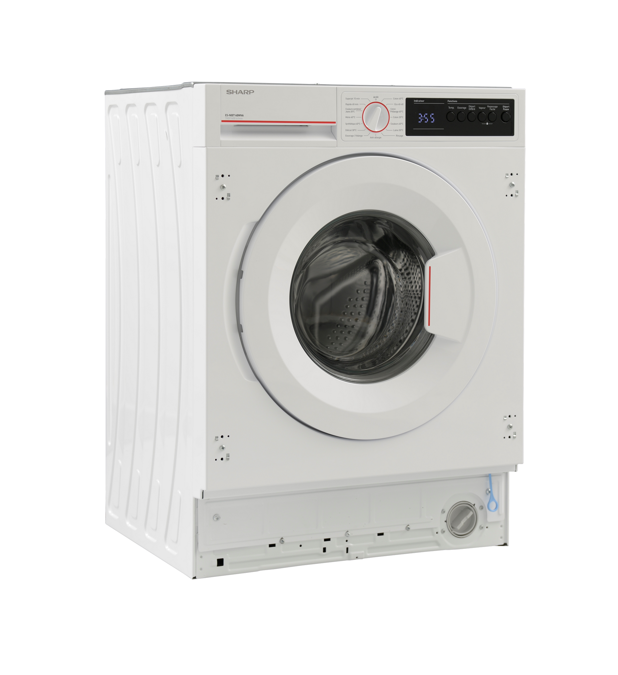 SHARP ES-NIB714BWNA-FR Integrated Washing Machine 7 kg 1400 RPM A Class