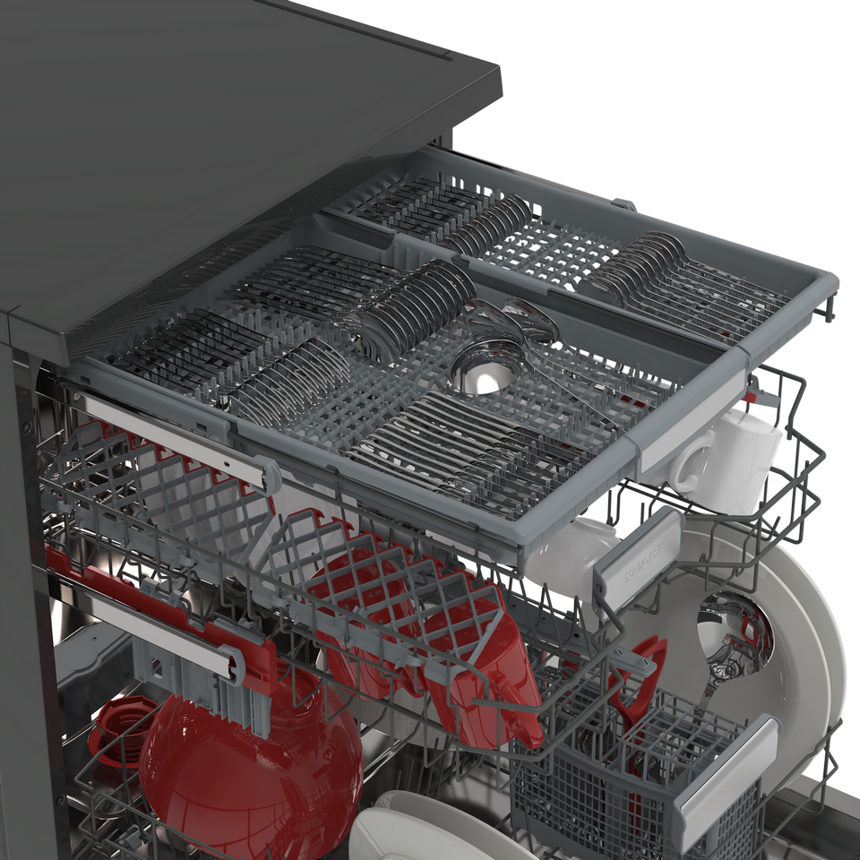 SHARP QW-NA3YF42AA Freestanding 60cm Dishwasher 14PS 42 db A Class