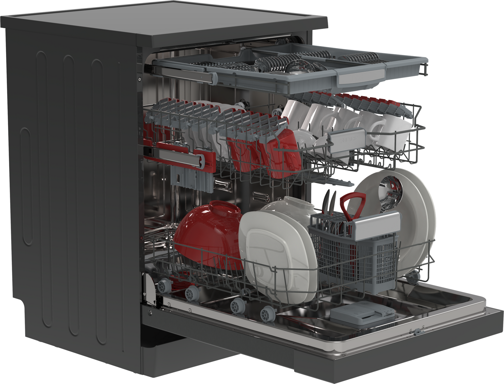 SHARP QW-NA3YF42AA Freestanding 60cm Dishwasher 14PS 42 db A Class