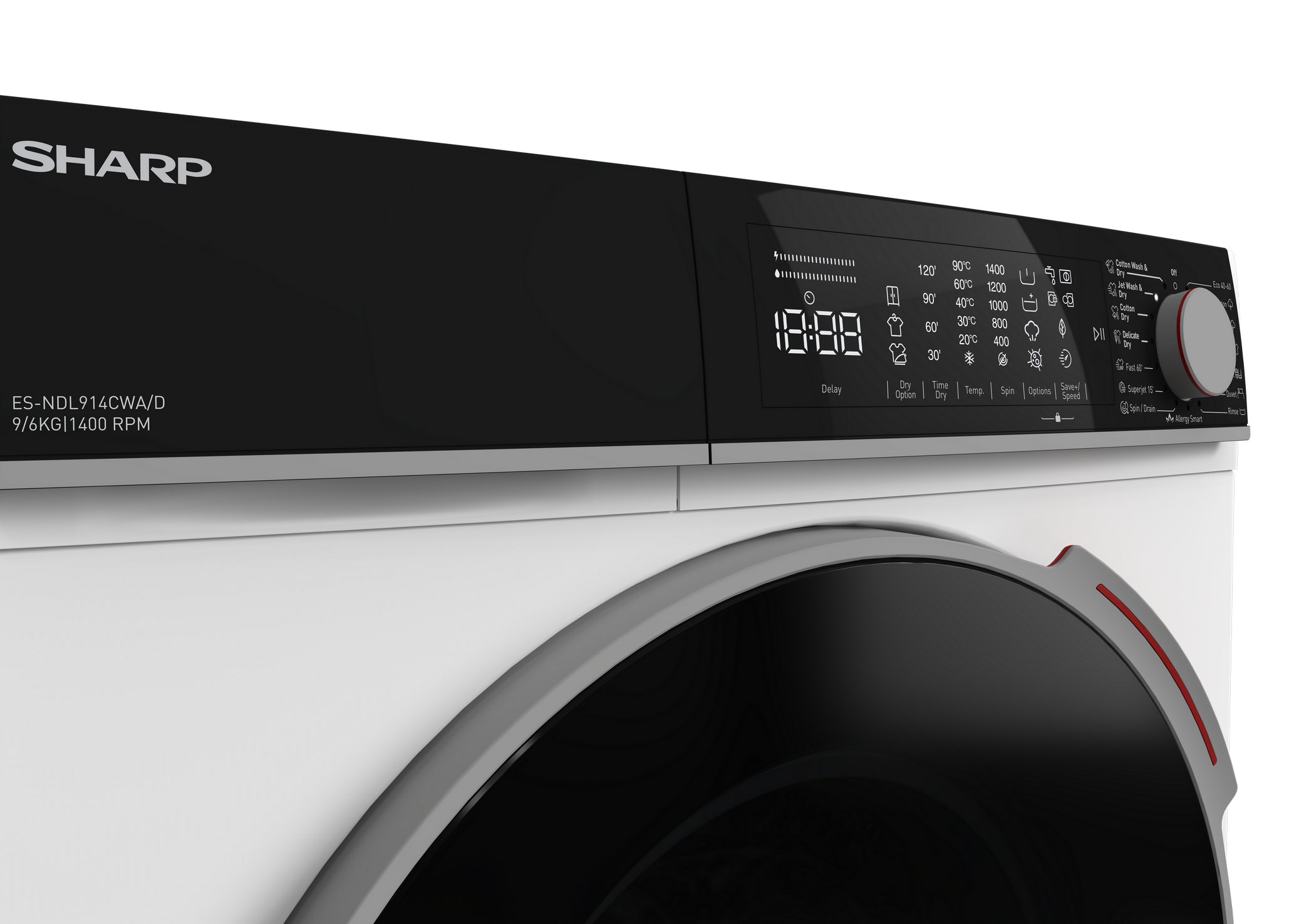 SHARP ES-NDL914CWA/D-EE Freestanding Washer Dryer 9 / 6 kg 1400 RPM D Class