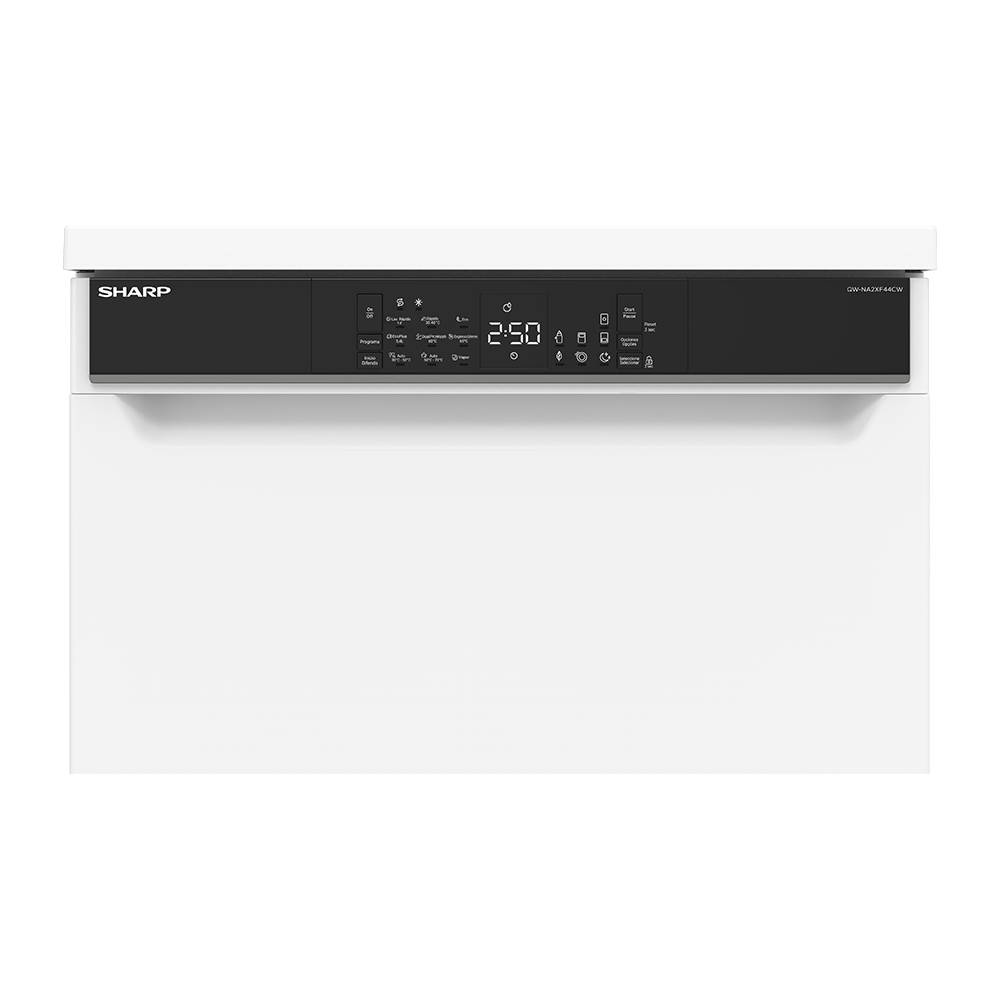 SHARP QW-NA2XF44CW-ES Freestanding 60 cm Dishwasher 14 PS 44 db C Class with EcoBox Technology