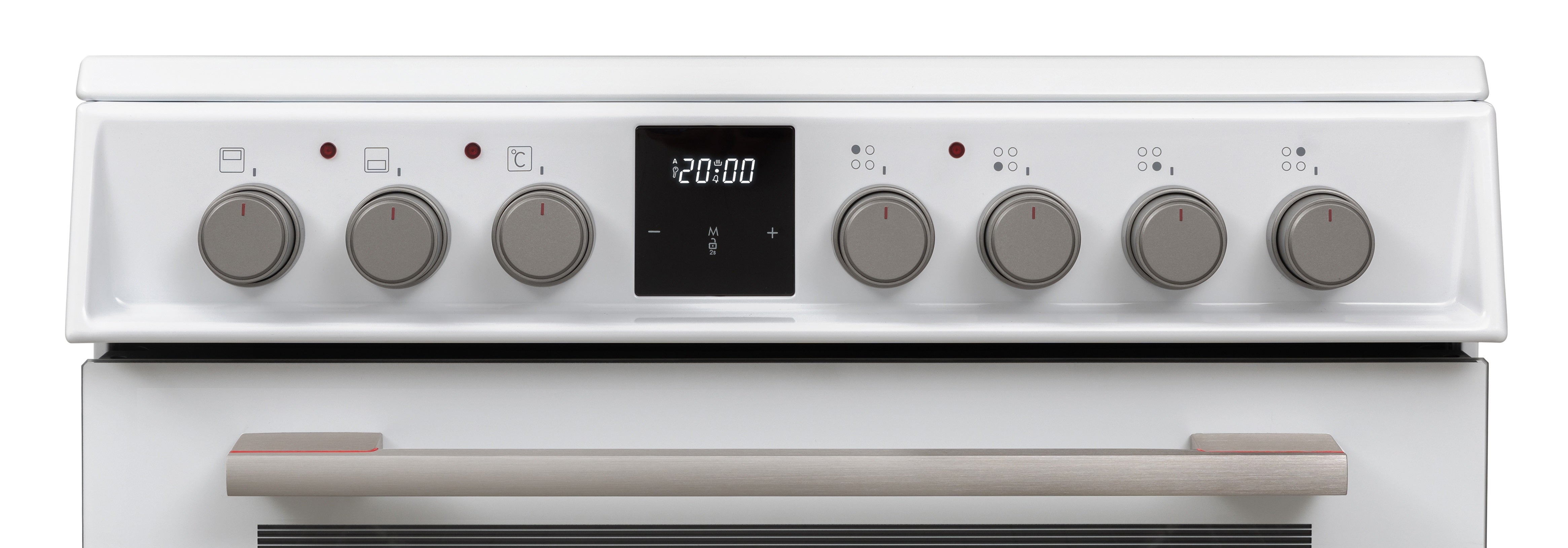 Sharp KF-66DVDD04WM1K-EN 60x60cm Freestanding Vitroceramic Double Oven, White