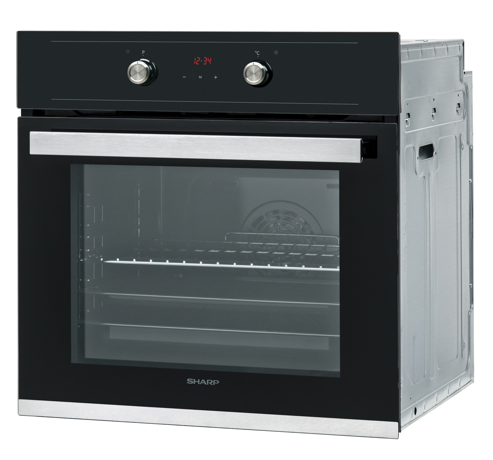 Sharp K-60D22BM1-EU Built-In 69lt. Standard Fan Assisted Oven, Black