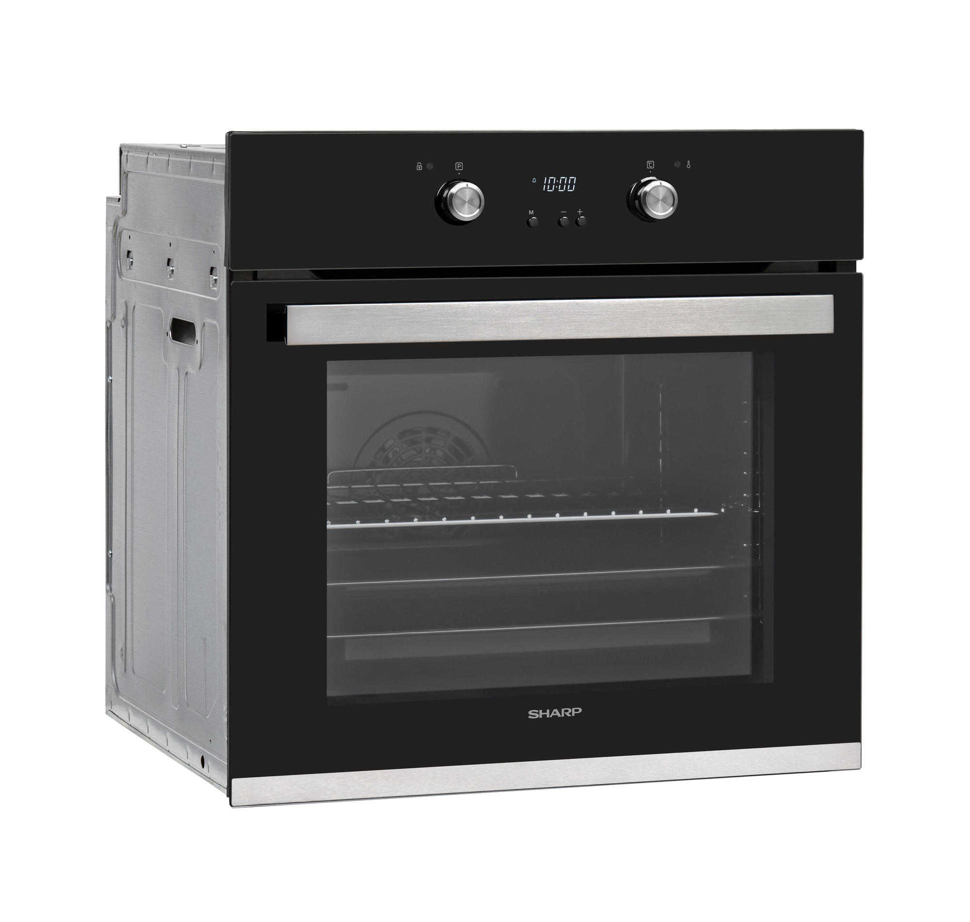 Sharp K-61D27BM1-EU Built-In 69lt. Pyrolytic Fan Assisted Oven, Black