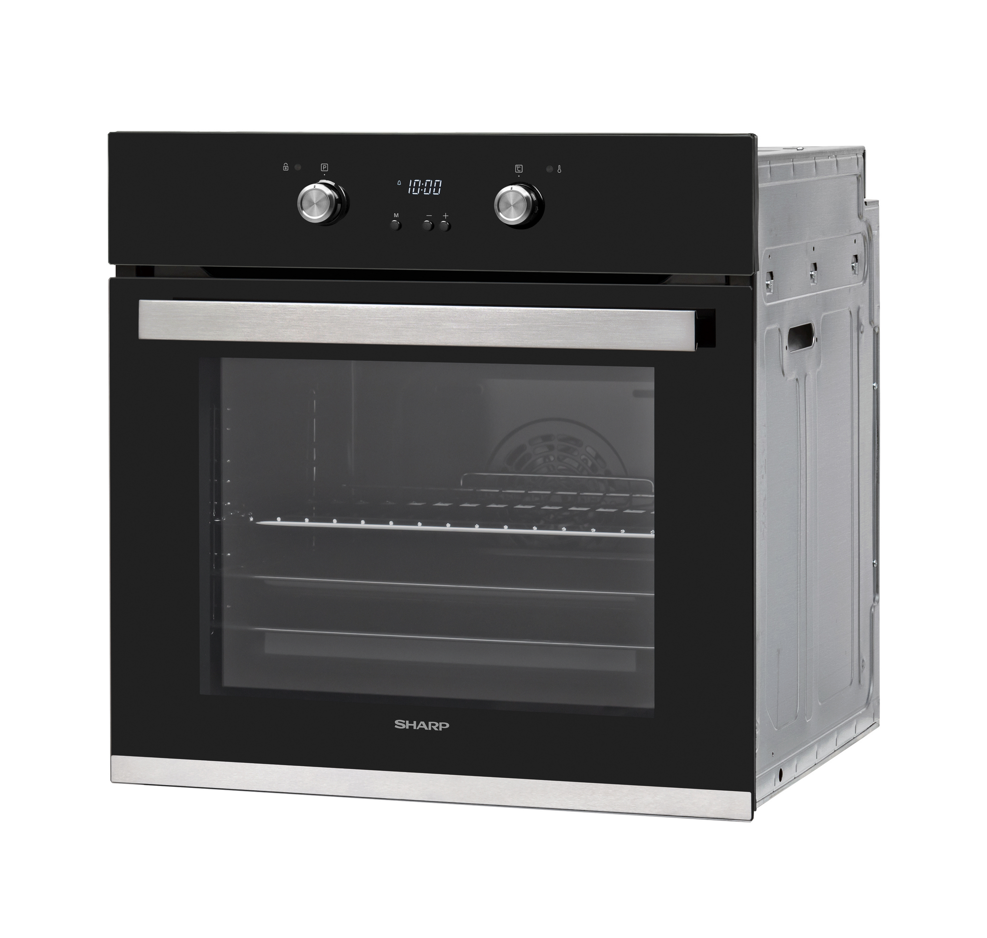 Sharp K-61D27BM1-EU Built-In 69lt. Pyrolytic Fan Assisted Oven, Black