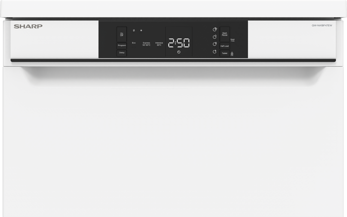SHARP QW-NA1BF47EW Pose libre Lave-vaisselle 60 cm 13 couverts 47 dB C