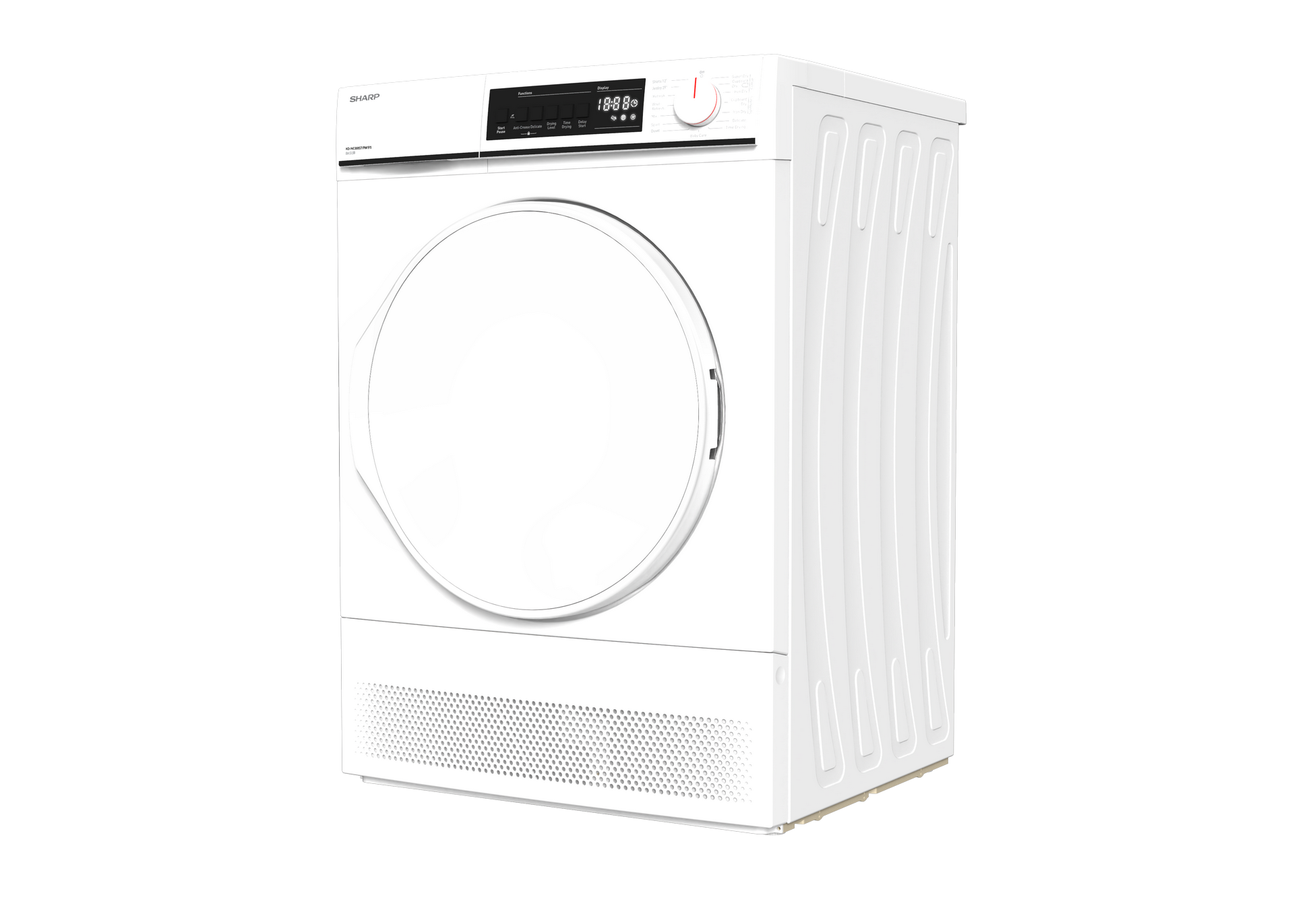 SHARP KD-NCB8S7PW91-EN Freestanding Tumble Dryer 8 kg B Class