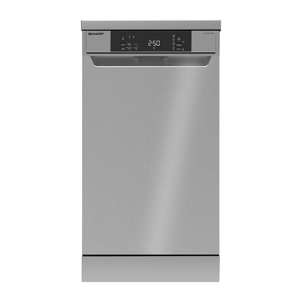 SHARP QW-NS1CF49EI-ES Freestanding 45 cm Dishwasher 10 PS 49 db E Class with MicroBan Technology