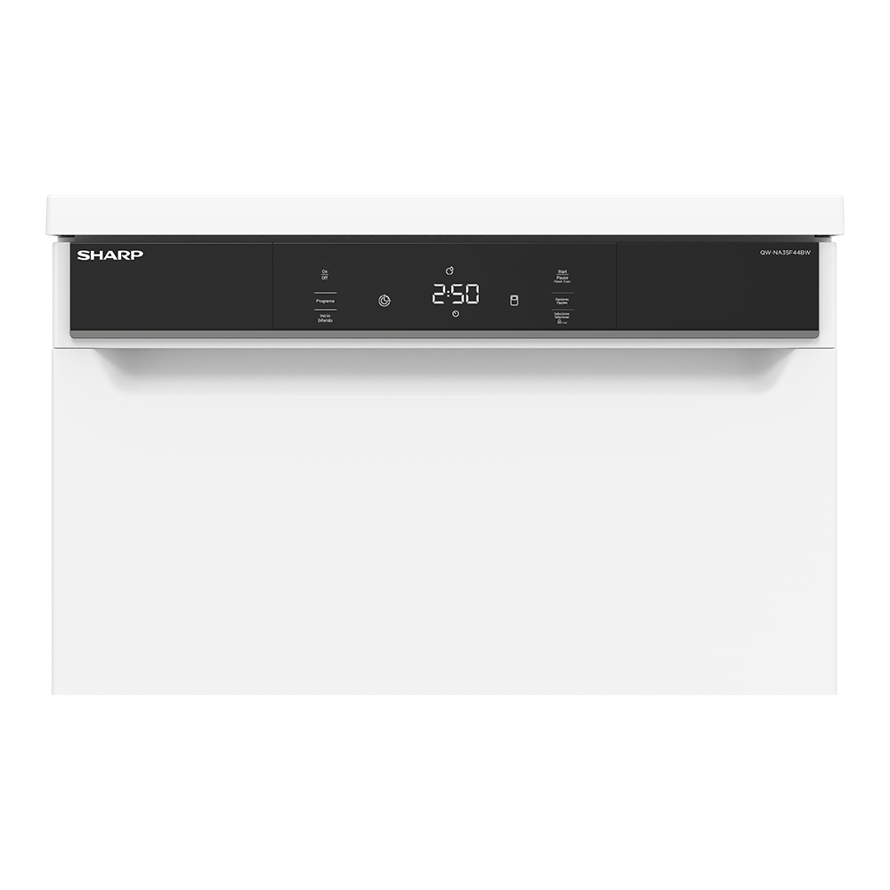 SHARP QW-NA35F44BW-ES Freestanding 60 cm Dishwasher 14 PS 44 db B Class with EcoBox Technology