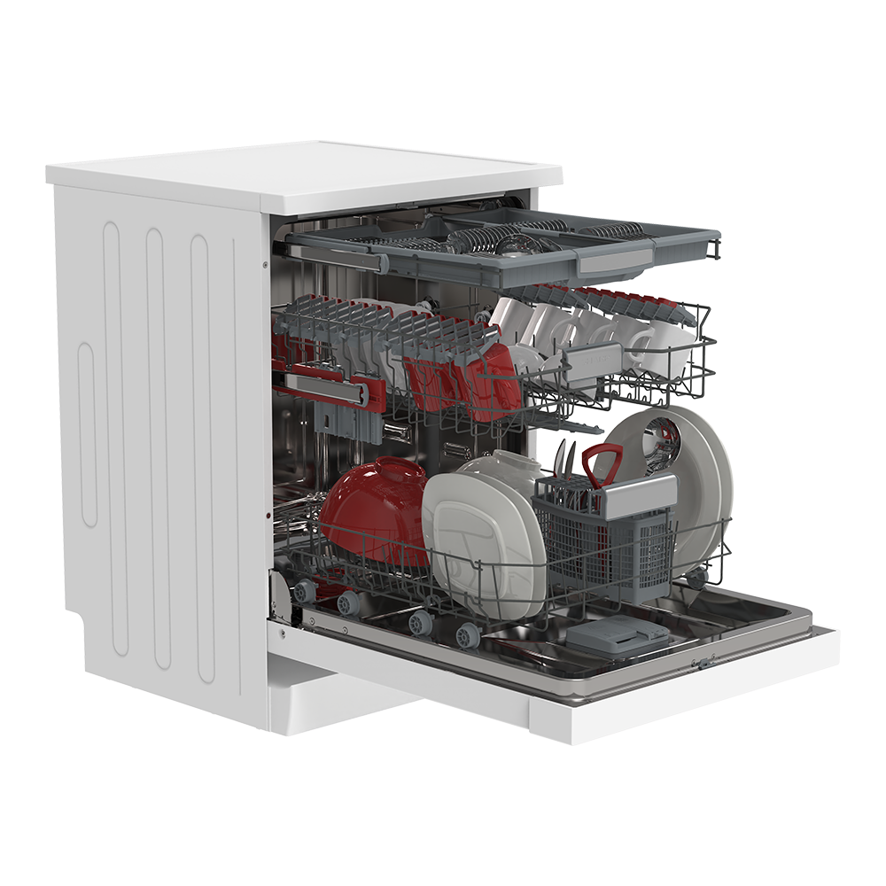 SHARP QW-NA35F44BW-ES Freestanding 60 cm Dishwasher 14 PS 44 db B Class with EcoBox Technology