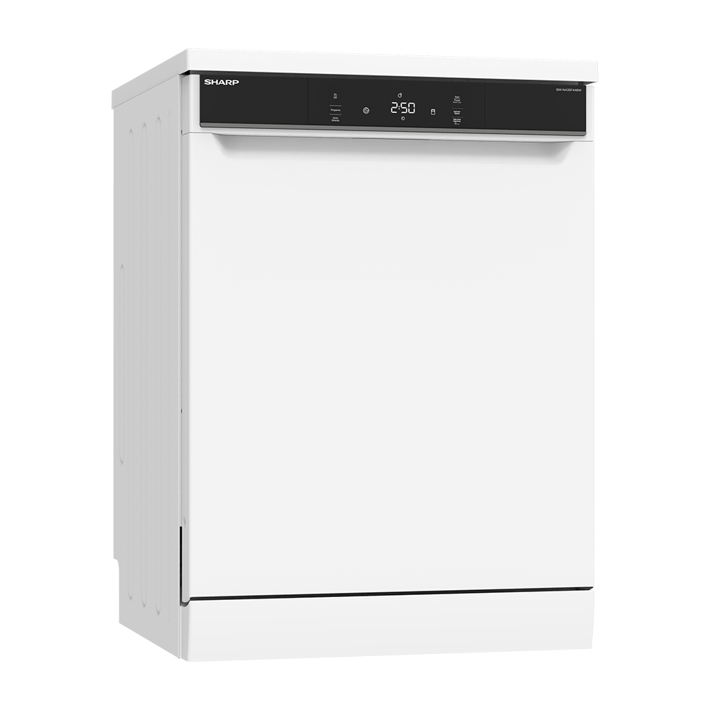 SHARP QW-NA35F44BW-ES Freestanding 60 cm Dishwasher 14 PS 44 db B Class with EcoBox Technology