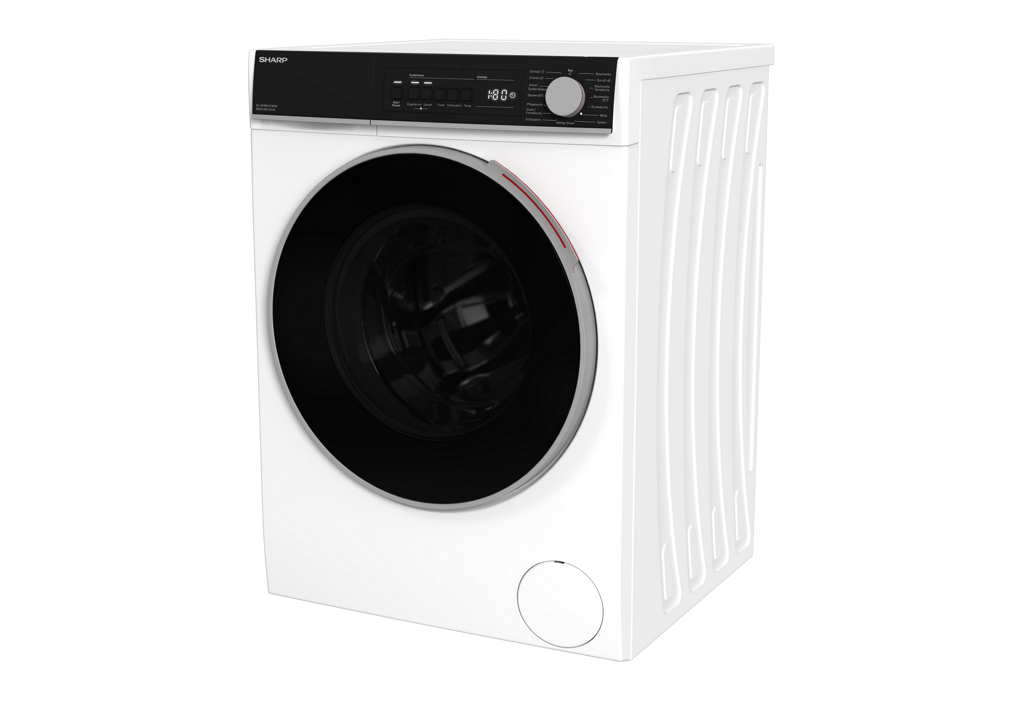 SHARP ES-NFB814CWDA-CB Freestanding Washing Machine 8 kg 1400 RPM A Class