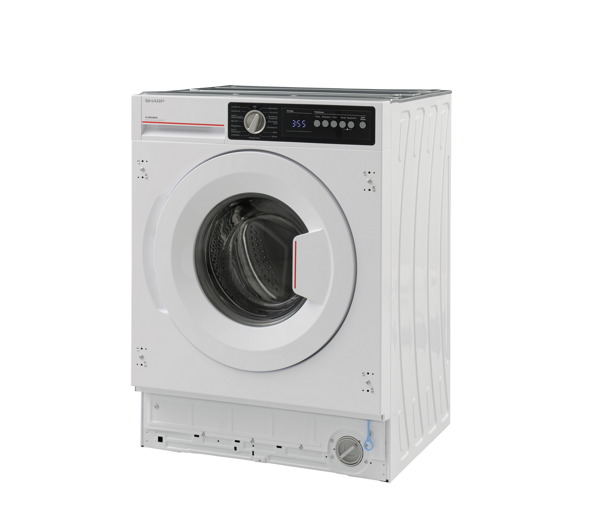 SHARP ES-NIB814BWNA-DE Integrated Washing Machine 8 kg 1400 RPM A Class