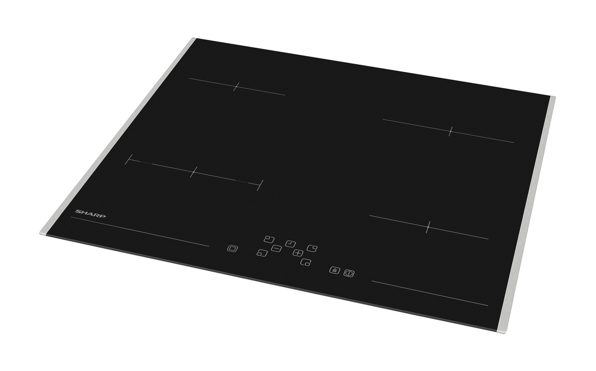 Sharp KH-6V08FT0K-EU Built-In 60cm Vitroceramic Hob, Toggle Touch Cont